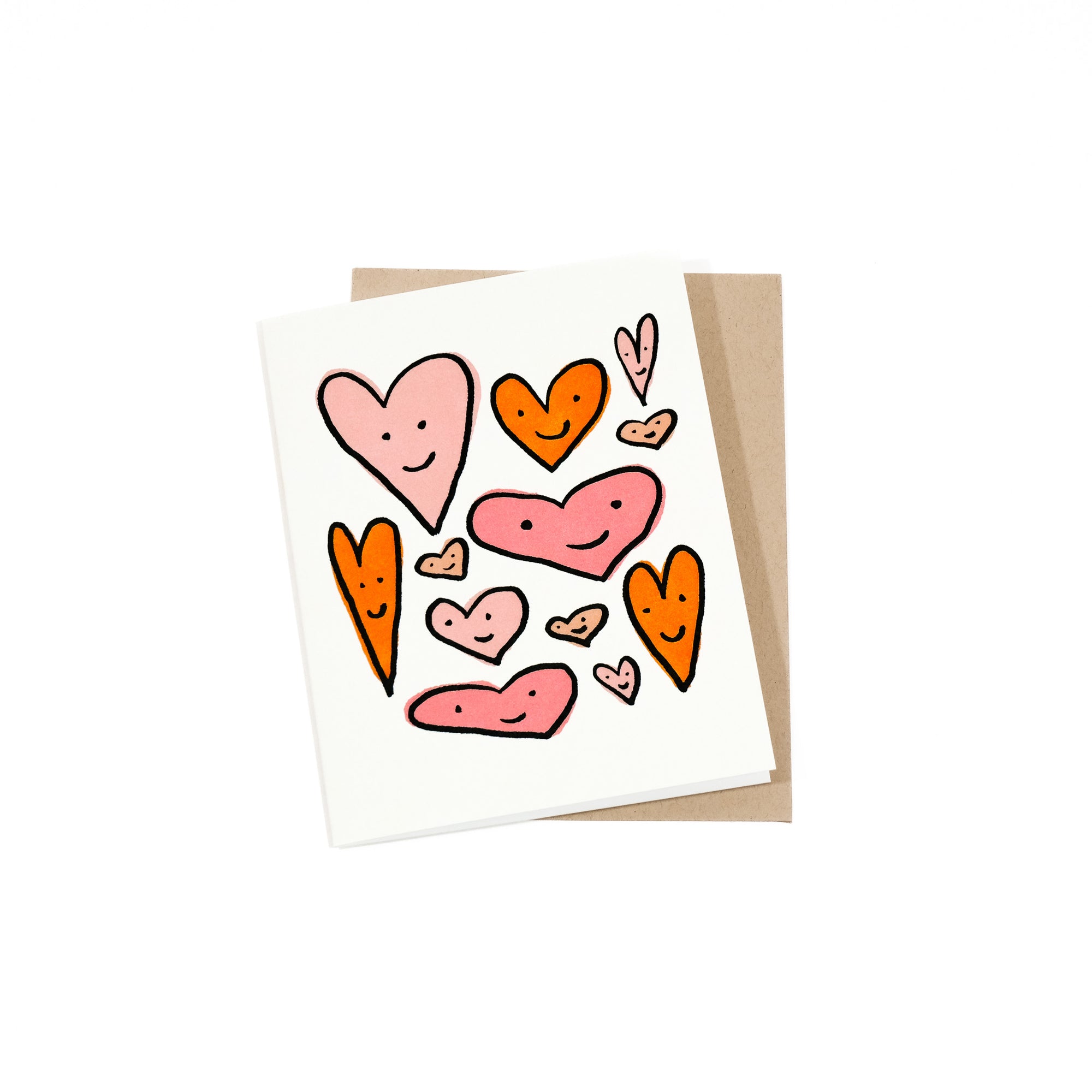 happy hearts greeting card