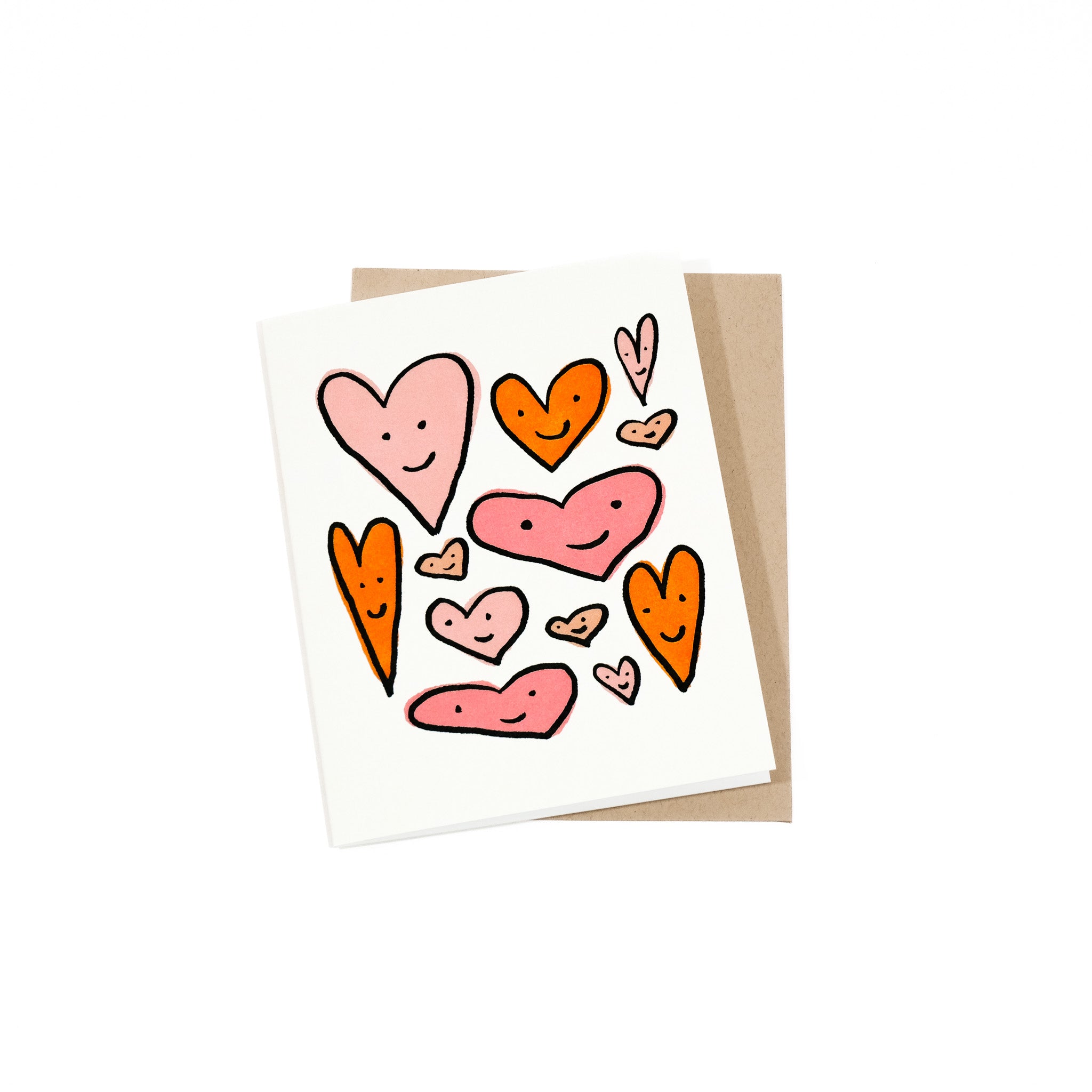 happy hearts greeting card
