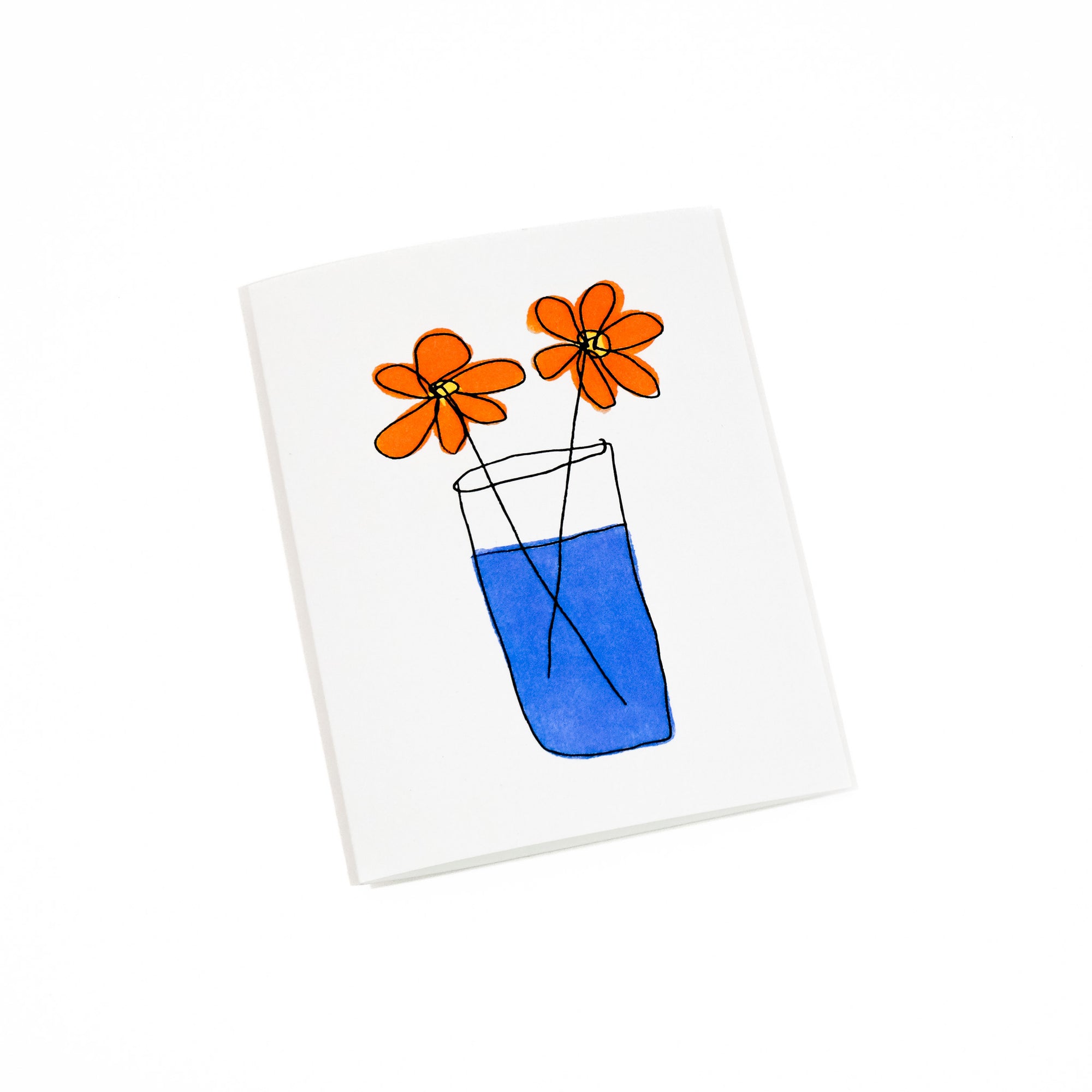 primary flowers greeting card