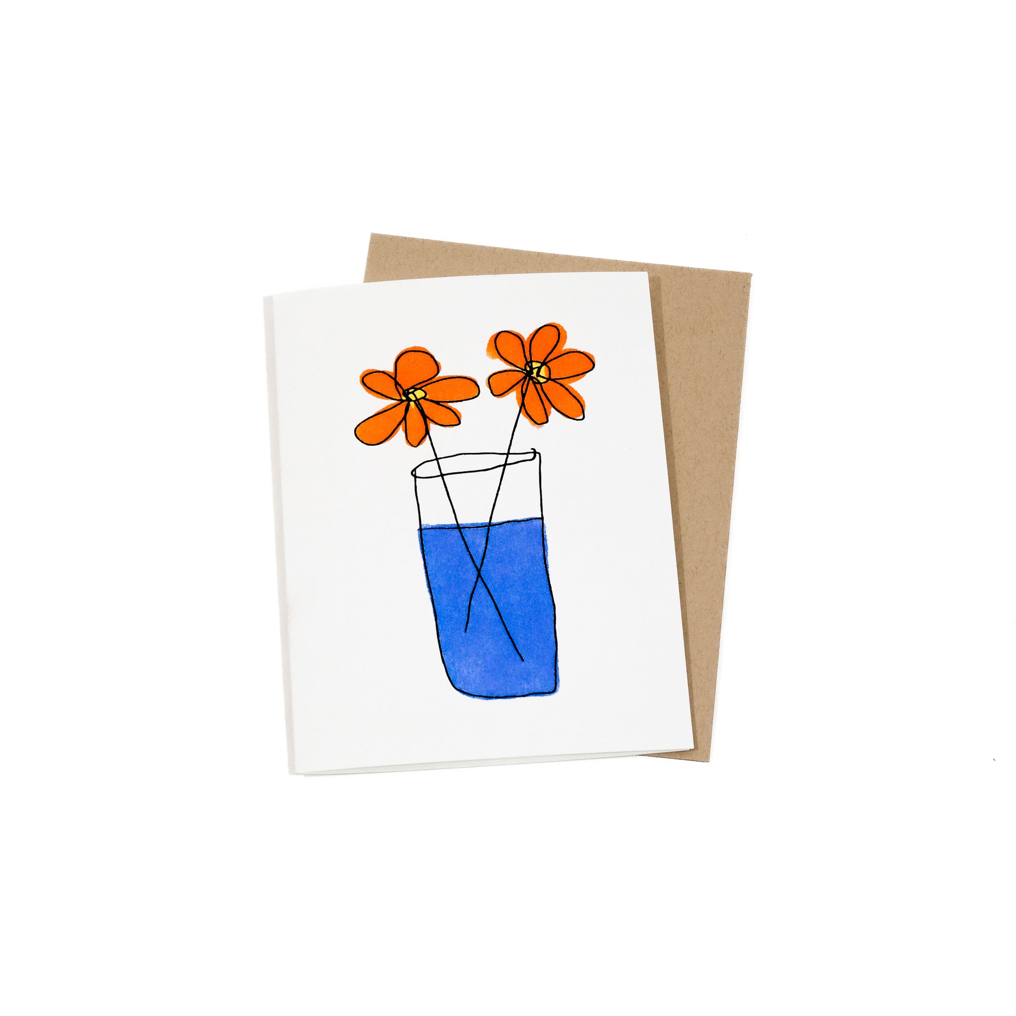 primary flowers greeting card