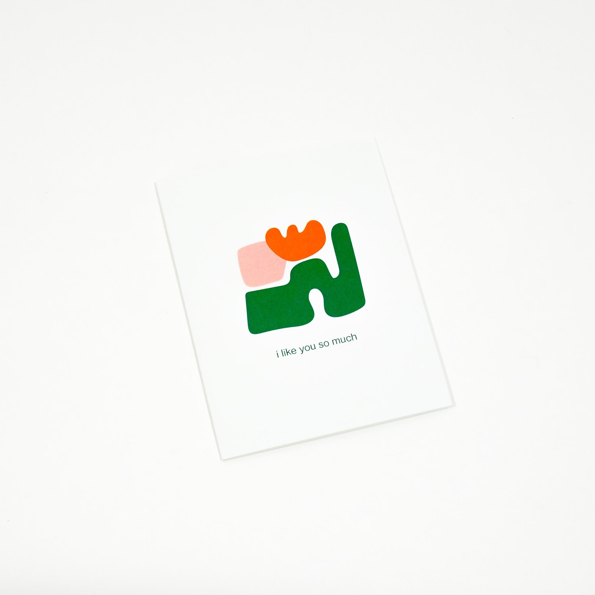 i like you so much greeting card