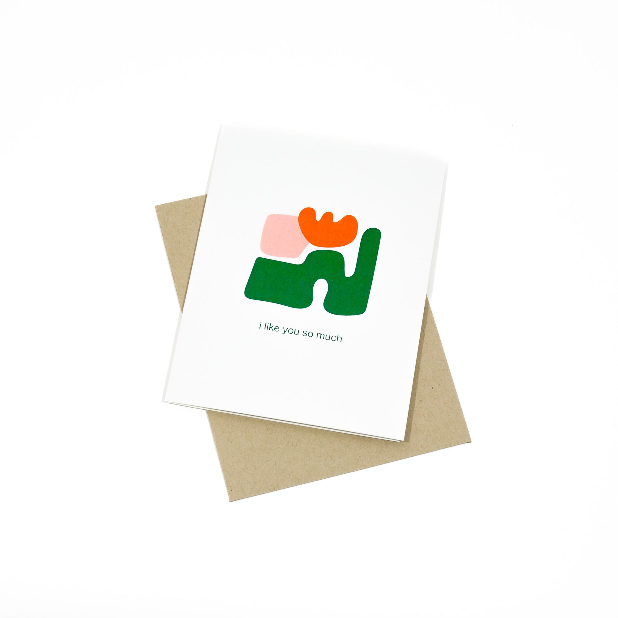 i like you so much greeting card