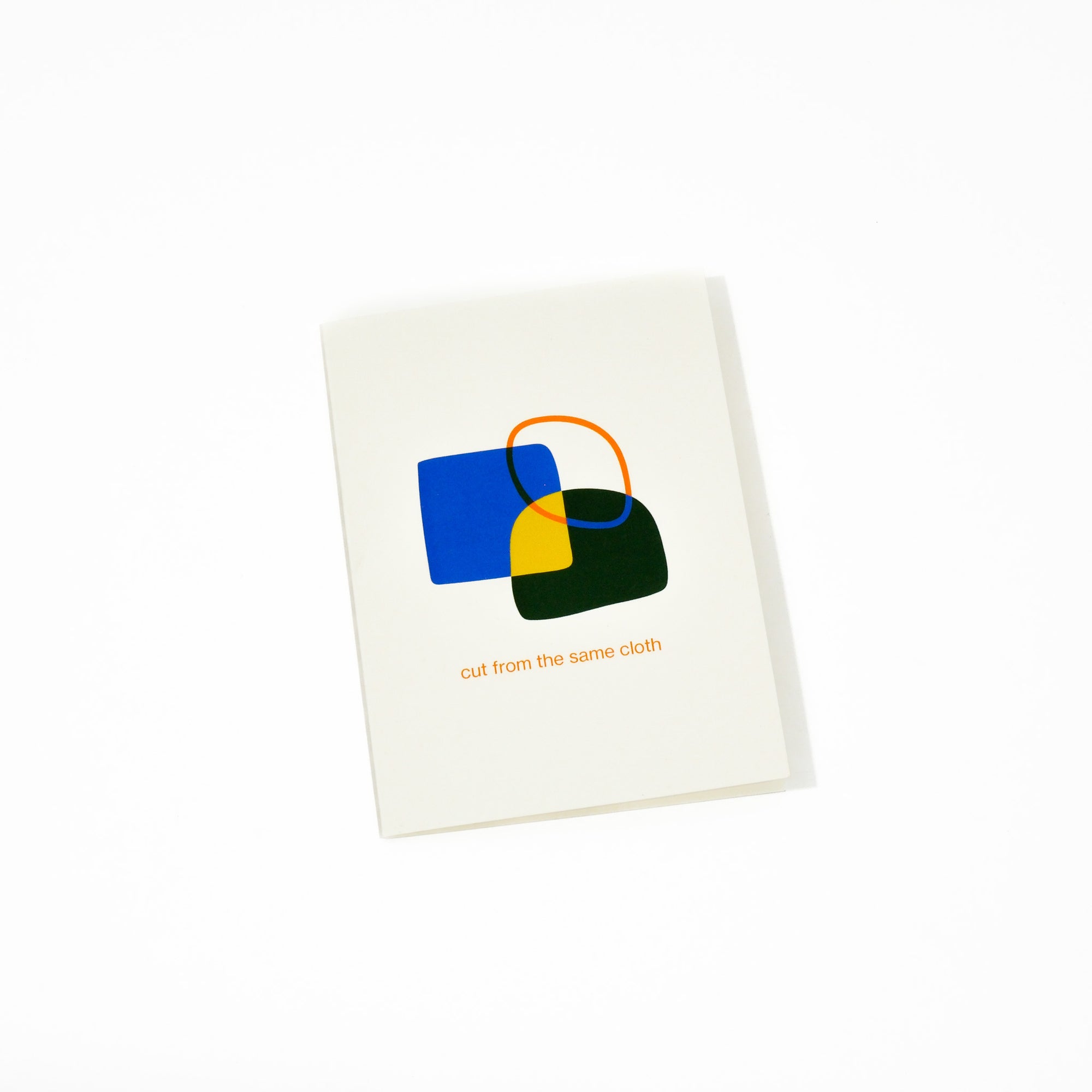 cut from the same cloth greeting card