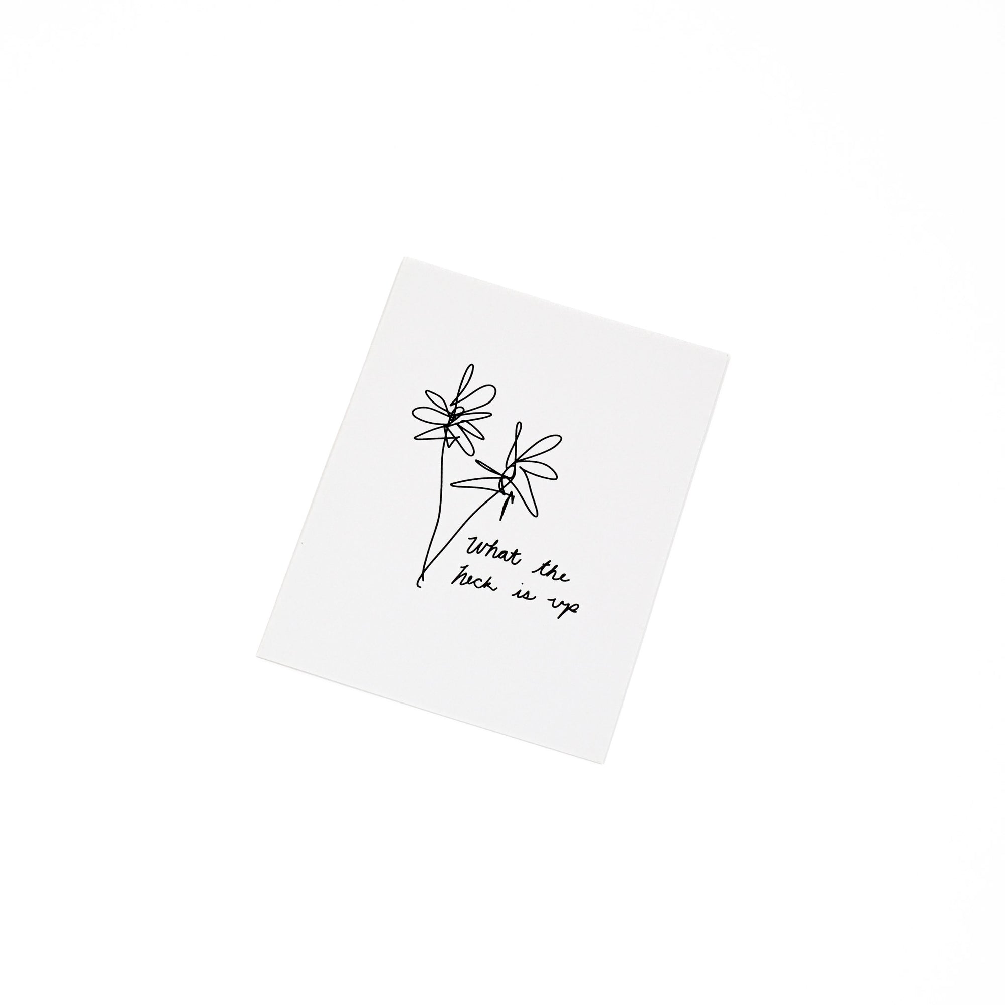 what the heck is up greeting card