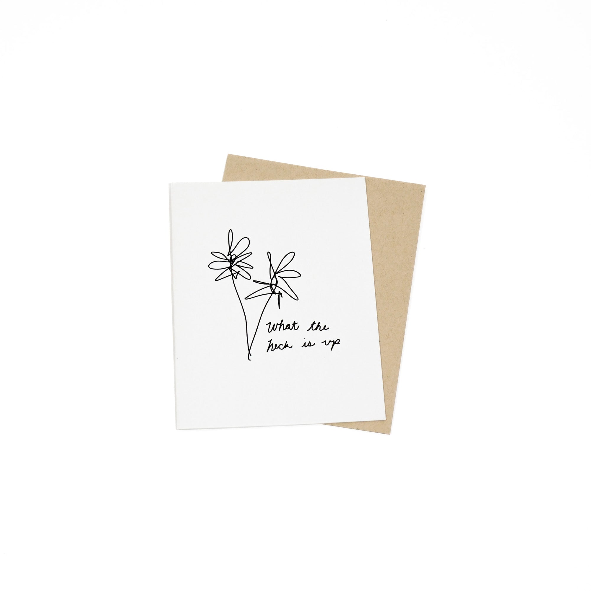 what the heck is up greeting card