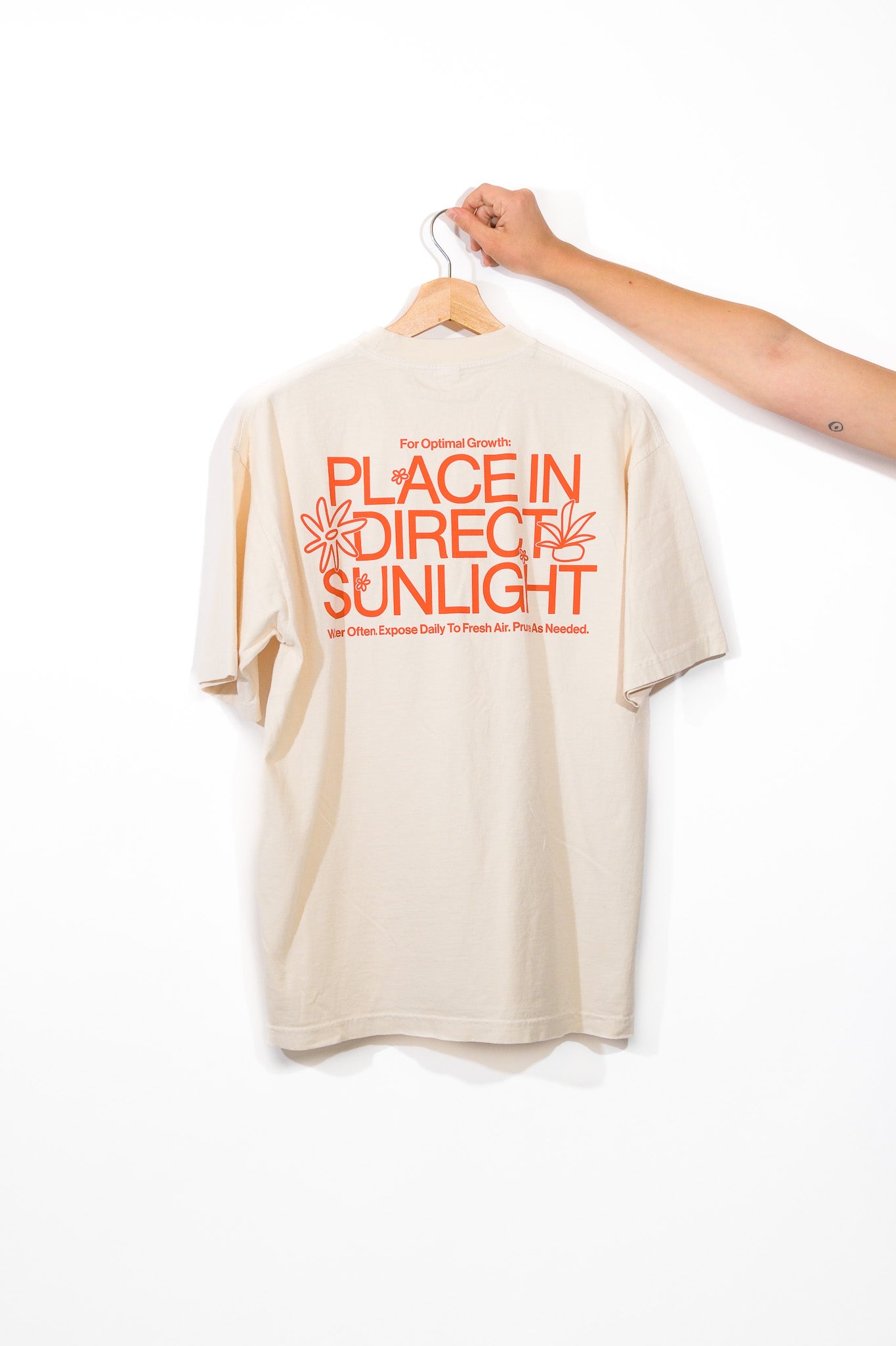 place in direct sunlight - t-shirt
