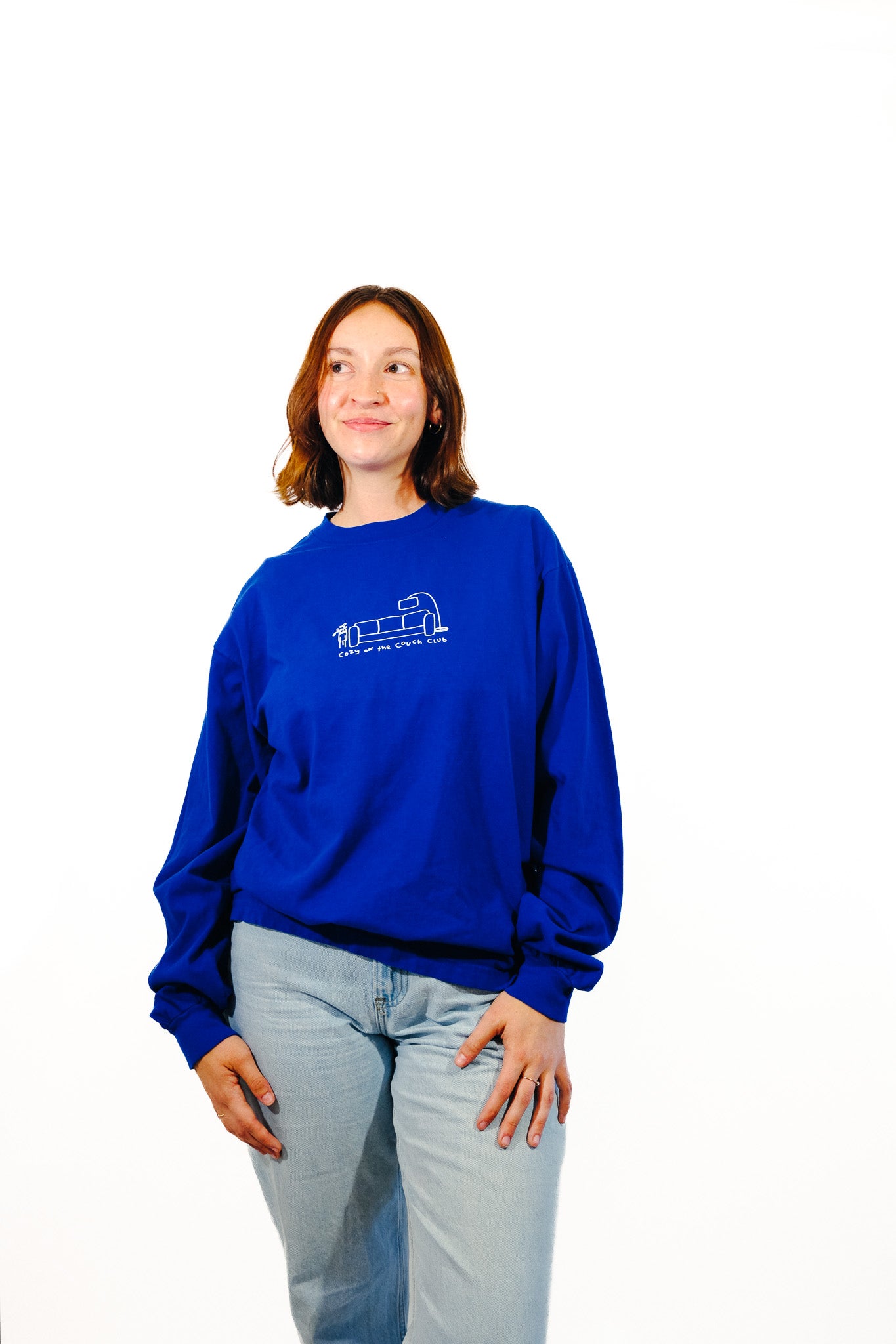 cozy on the couch club - long sleeve