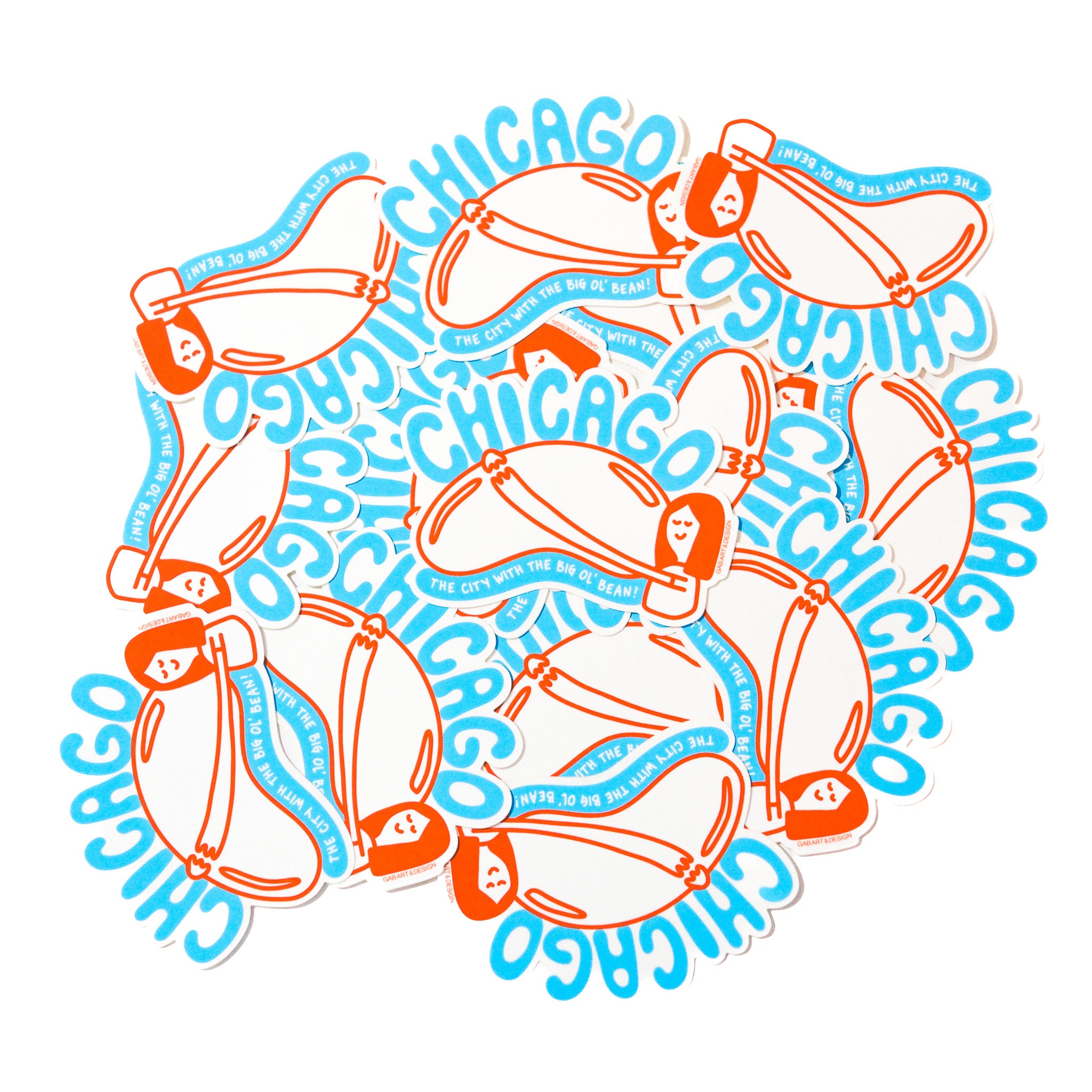 chicago bean sticker