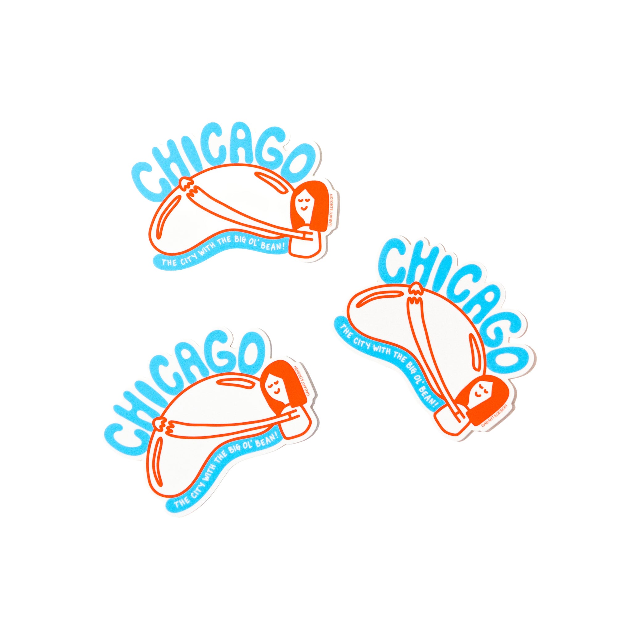 chicago bean sticker