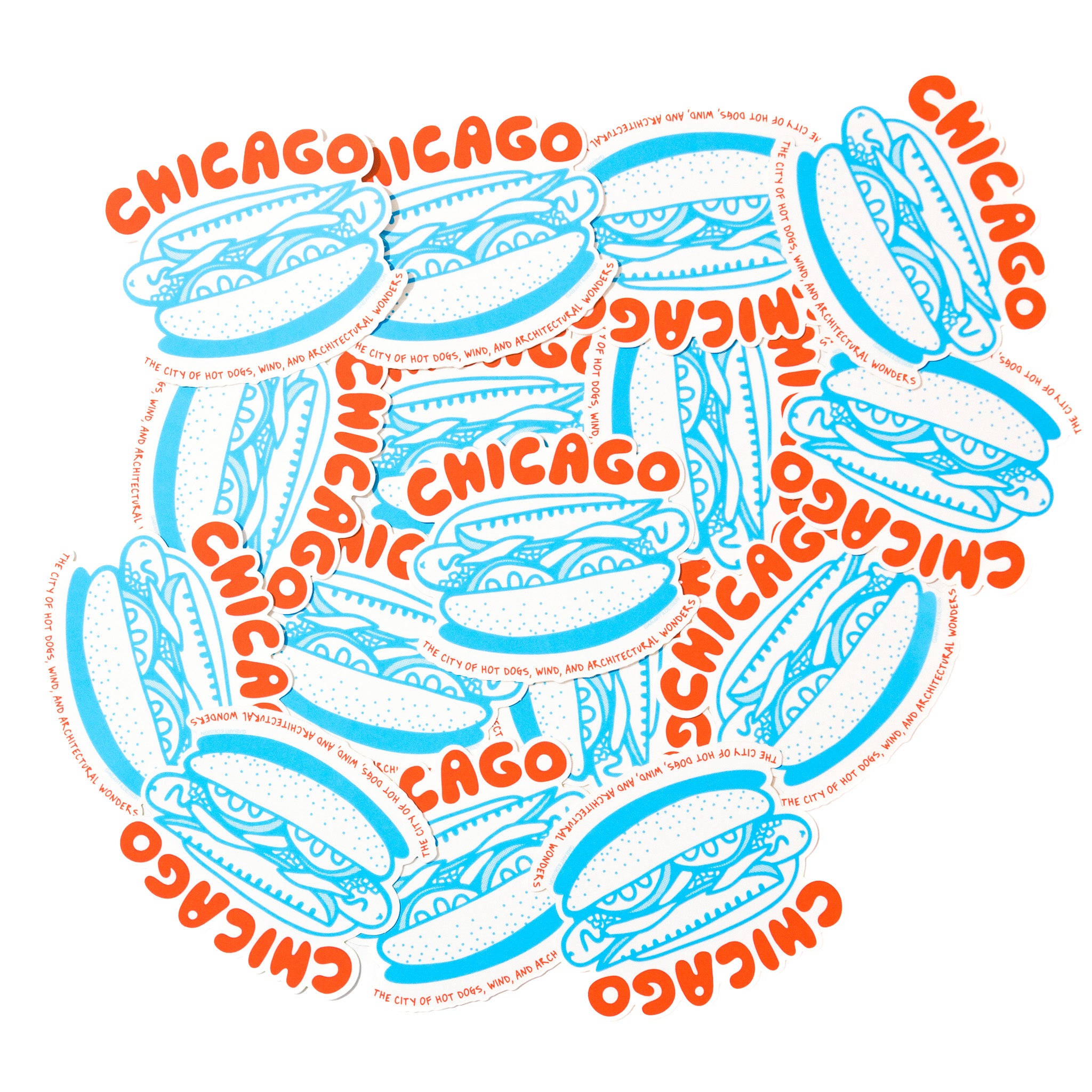 chicago hot dog sticker