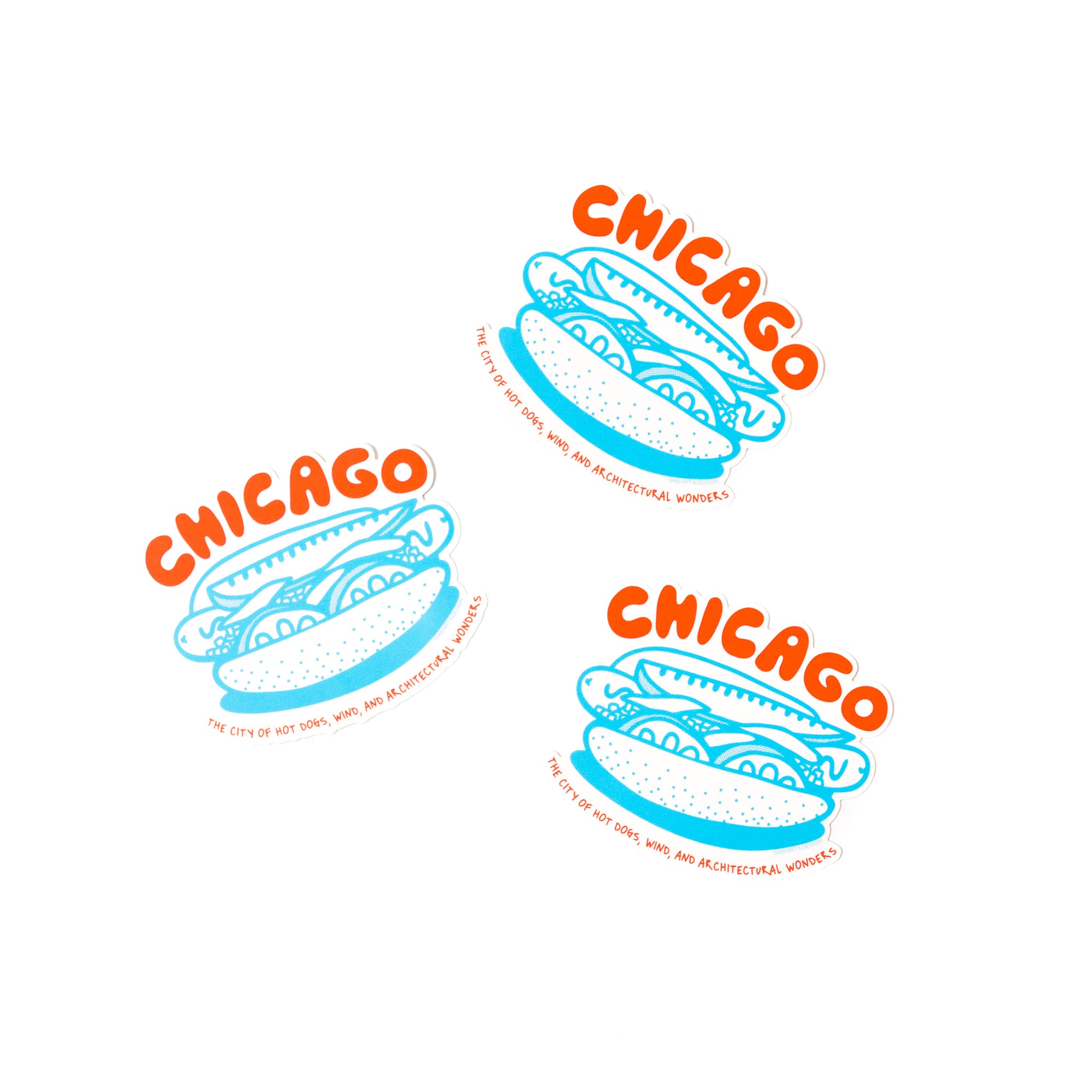 chicago hot dog sticker