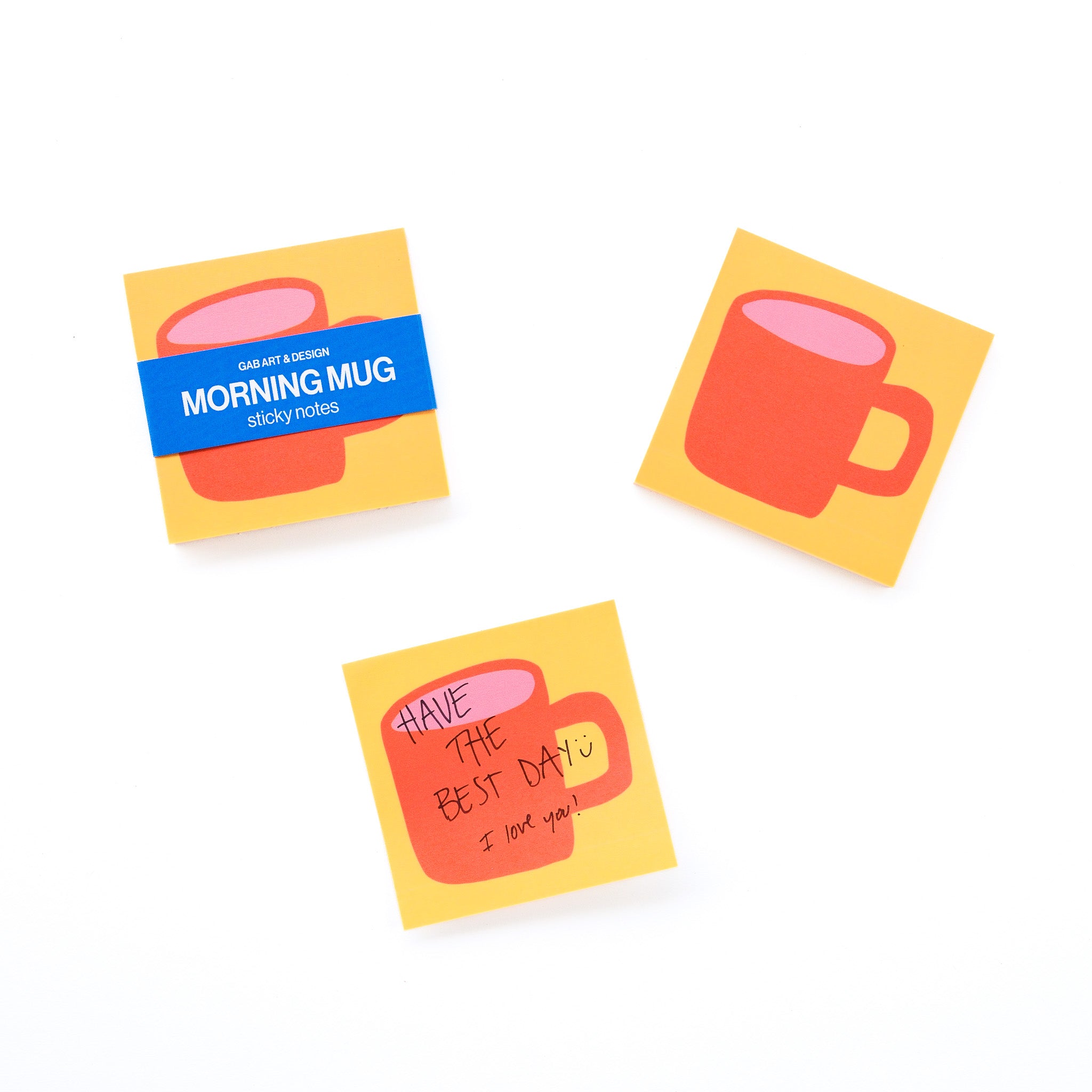 morning mug sticky notes