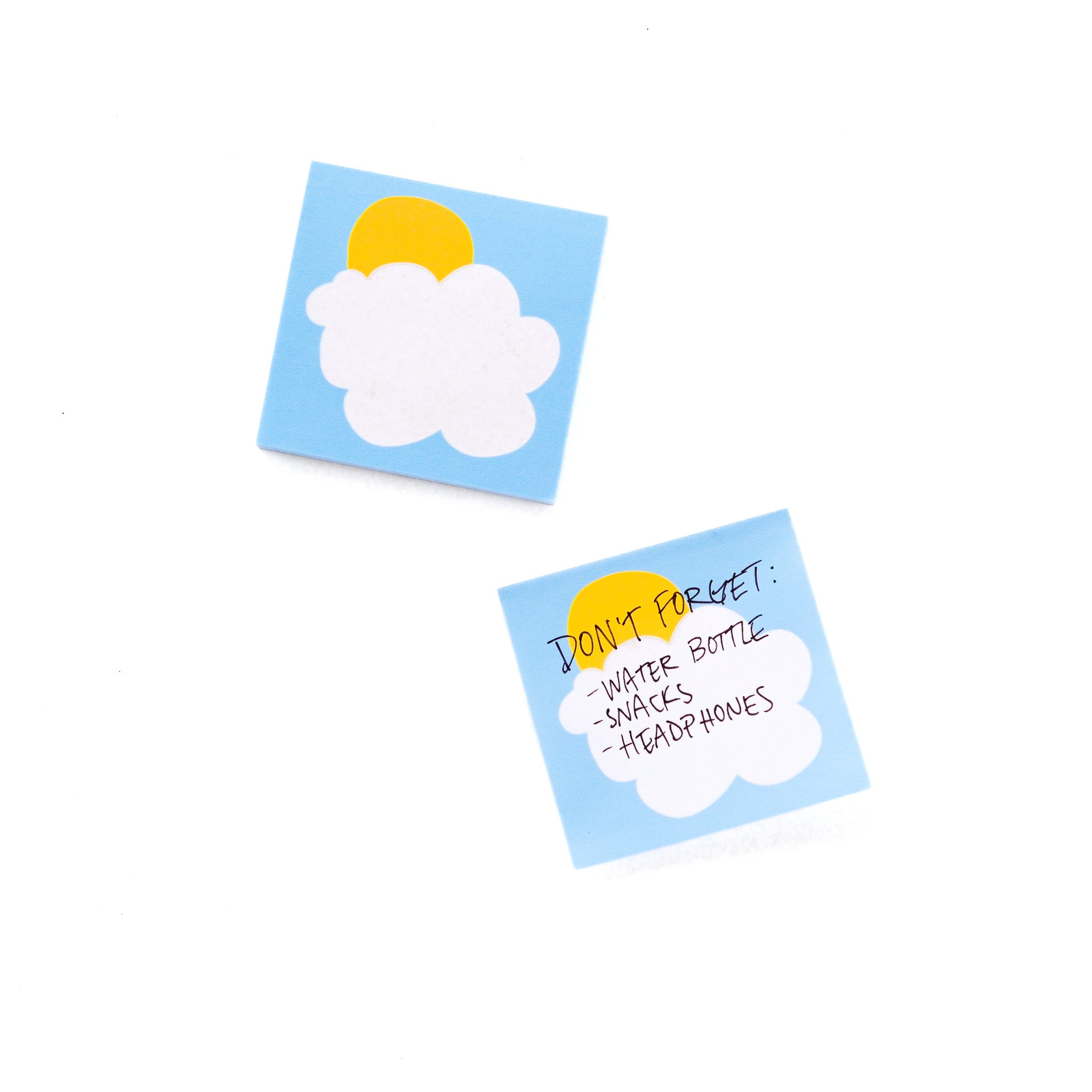 partly cloudy sticky notes