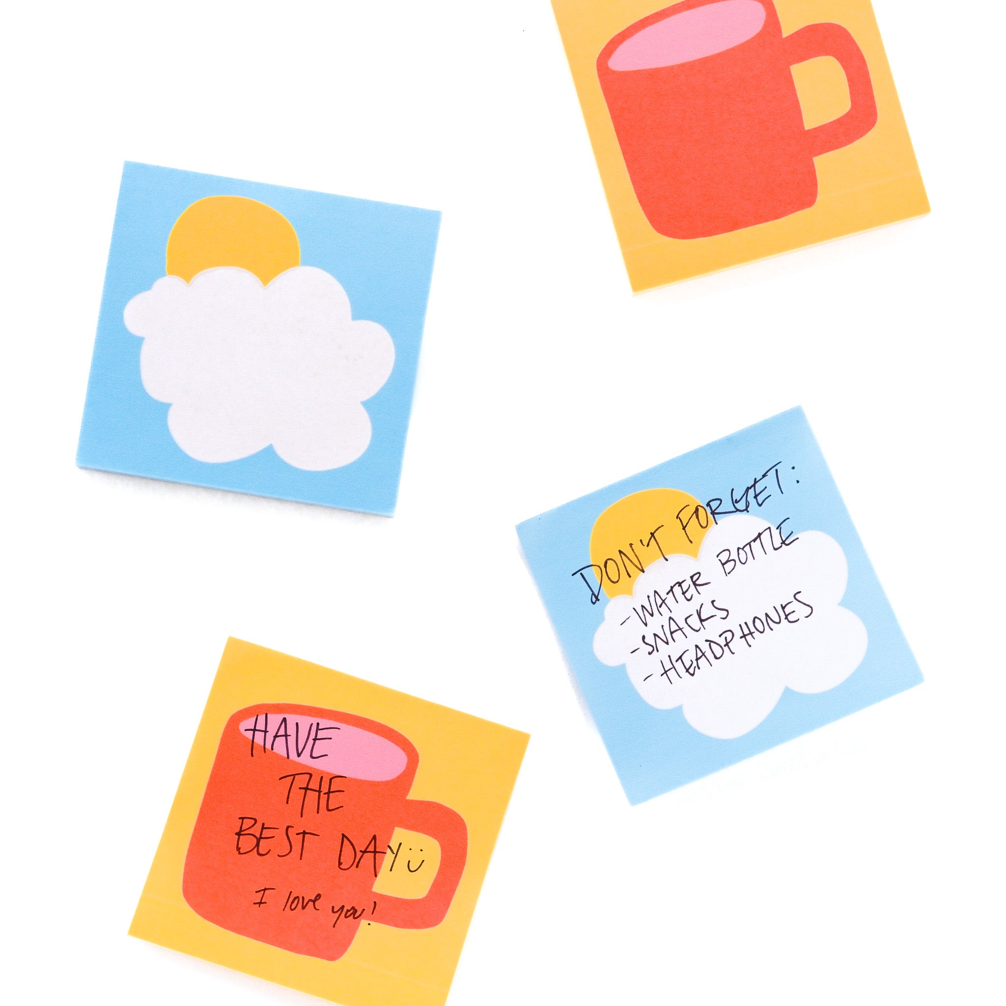 morning mug sticky notes