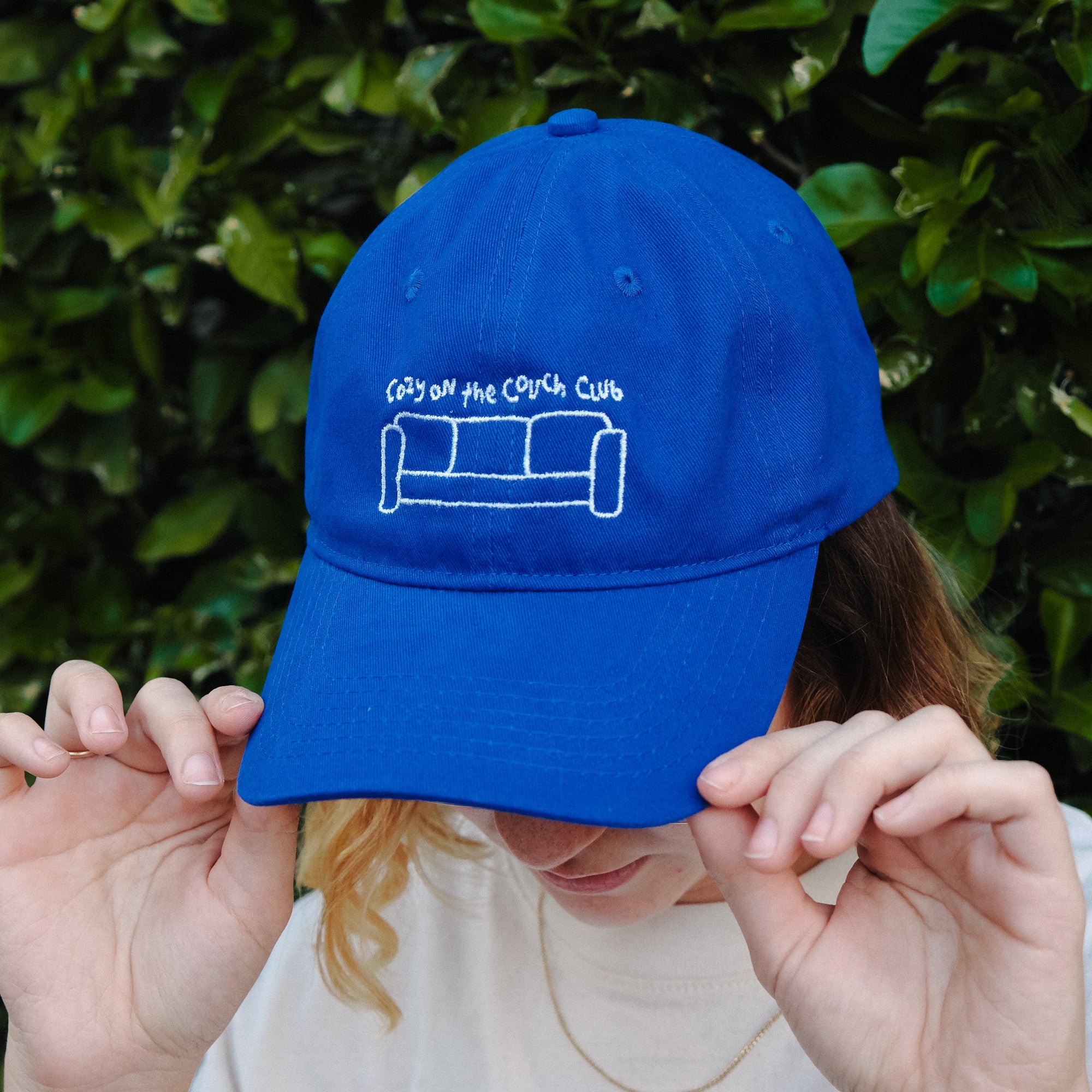 cozy on the couch club hat