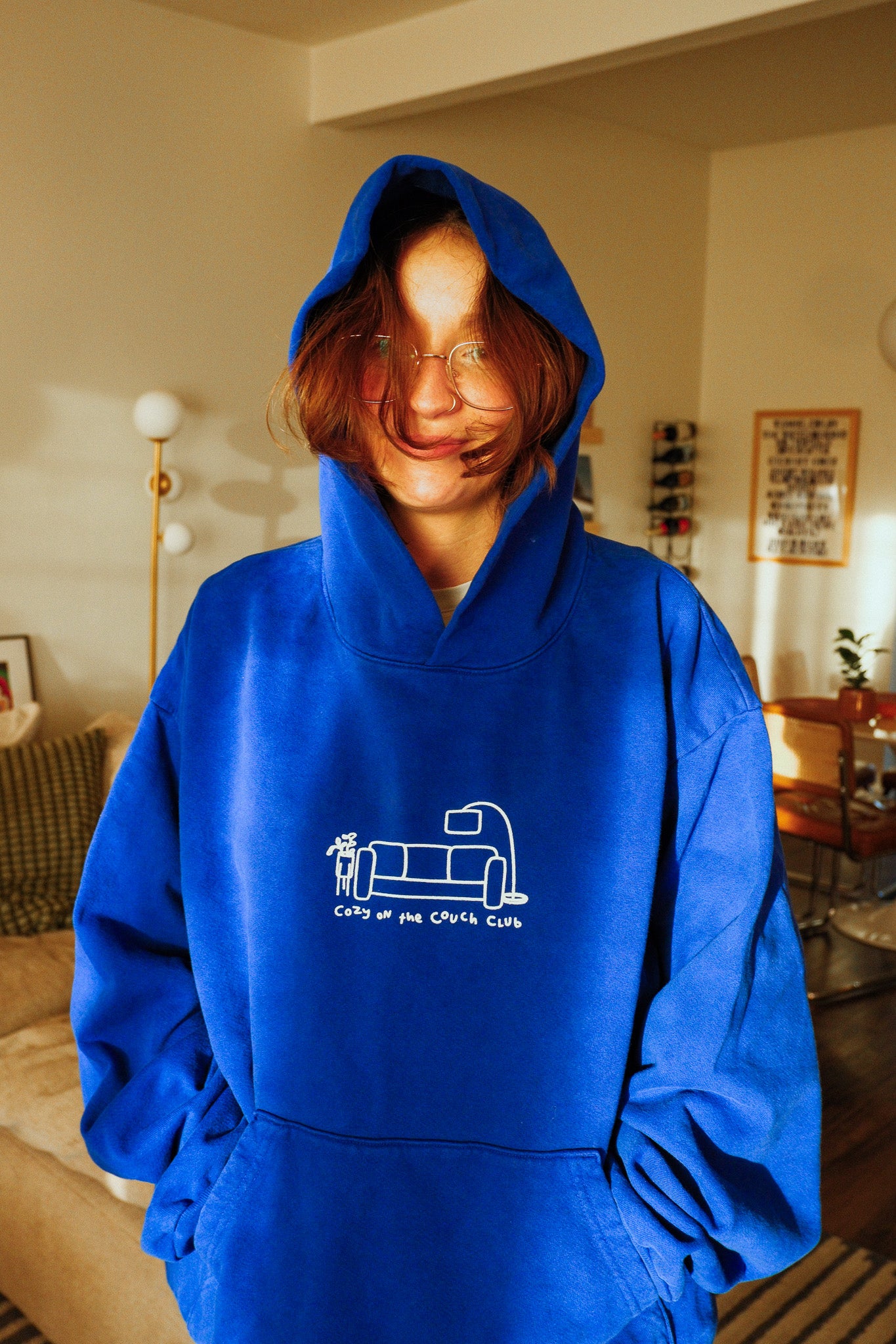 cozy on the couch club - hoodie