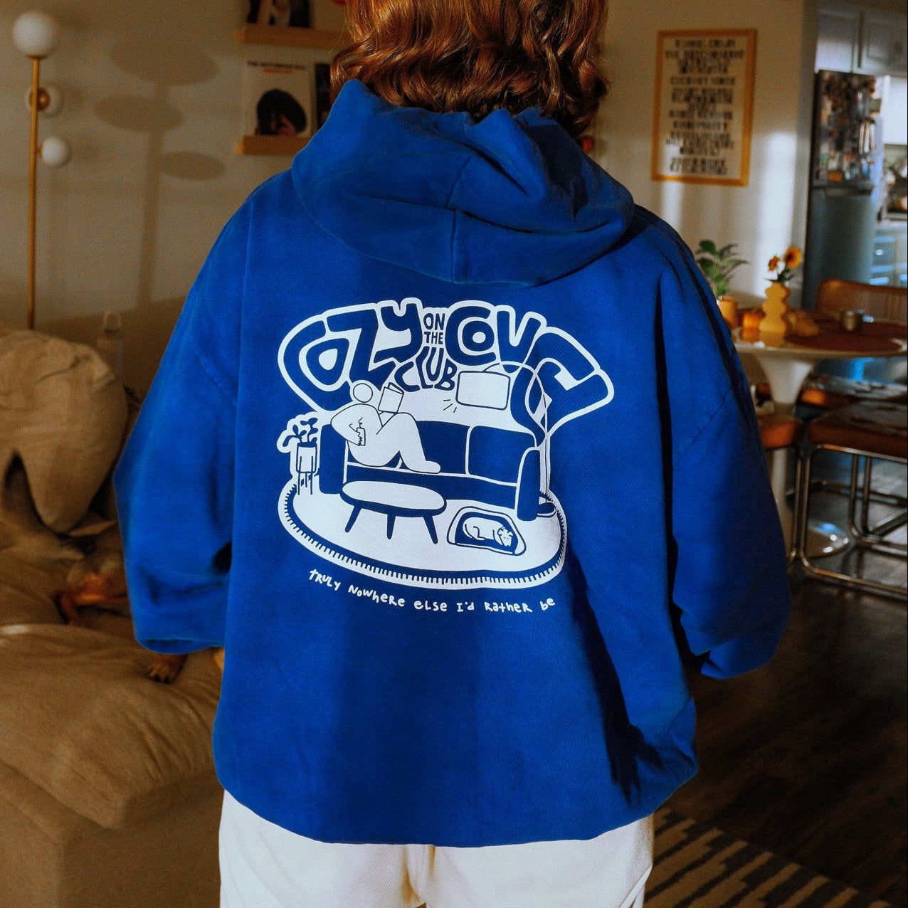 cozy on the couch club - hoodie