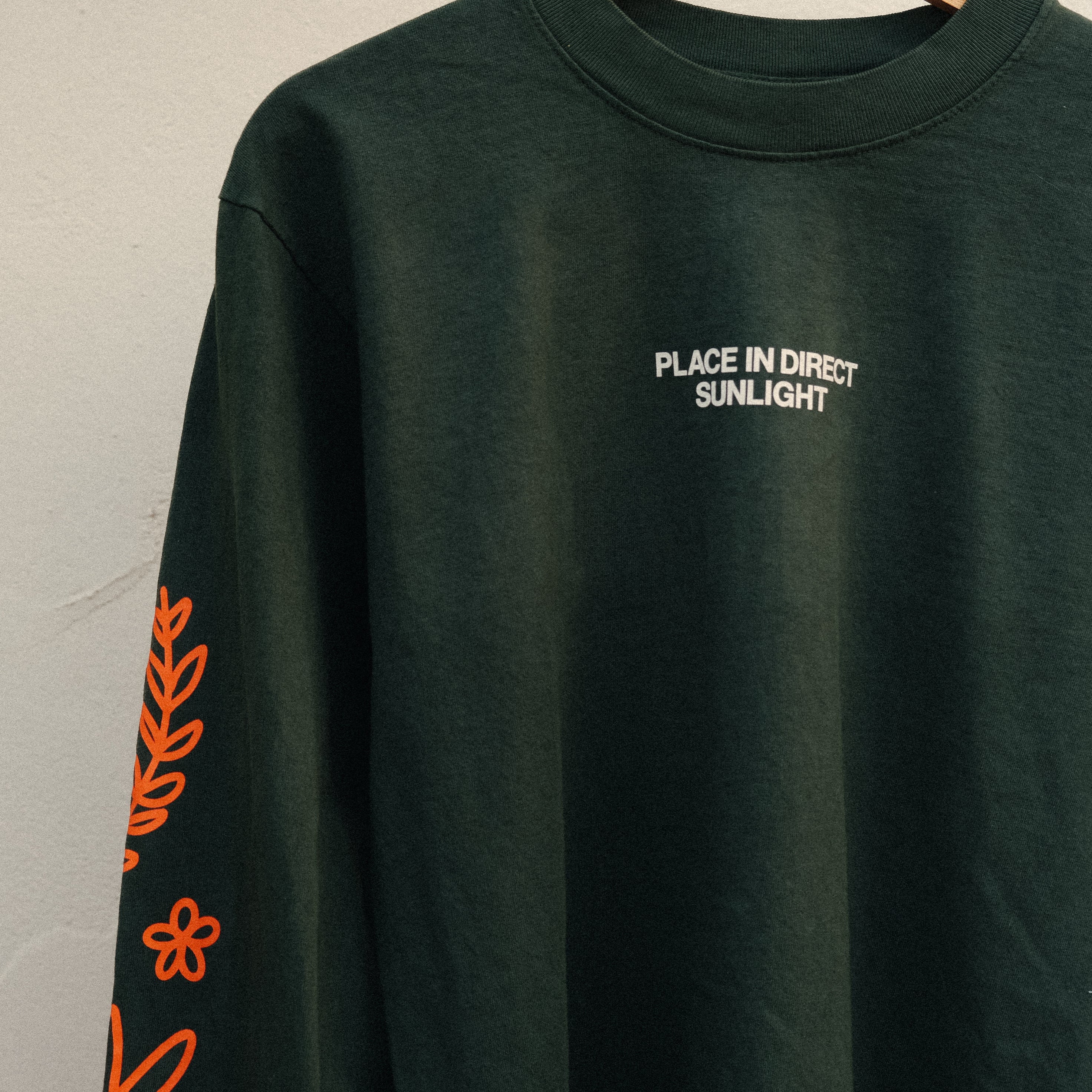 place in direct sunlight - long sleeve