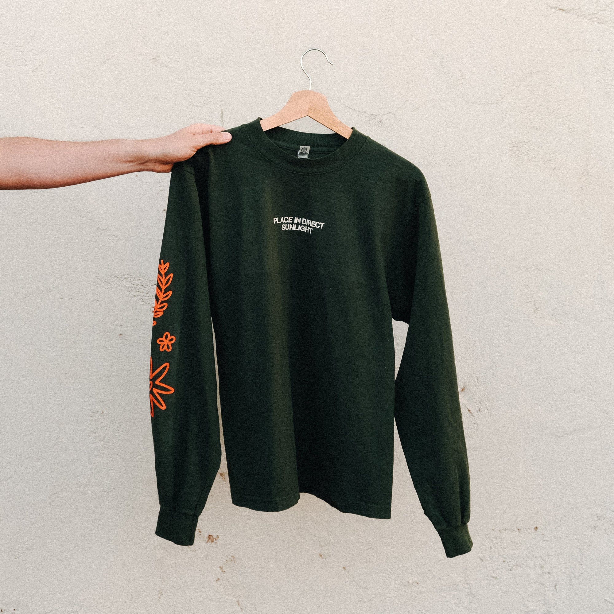 place in direct sunlight - long sleeve