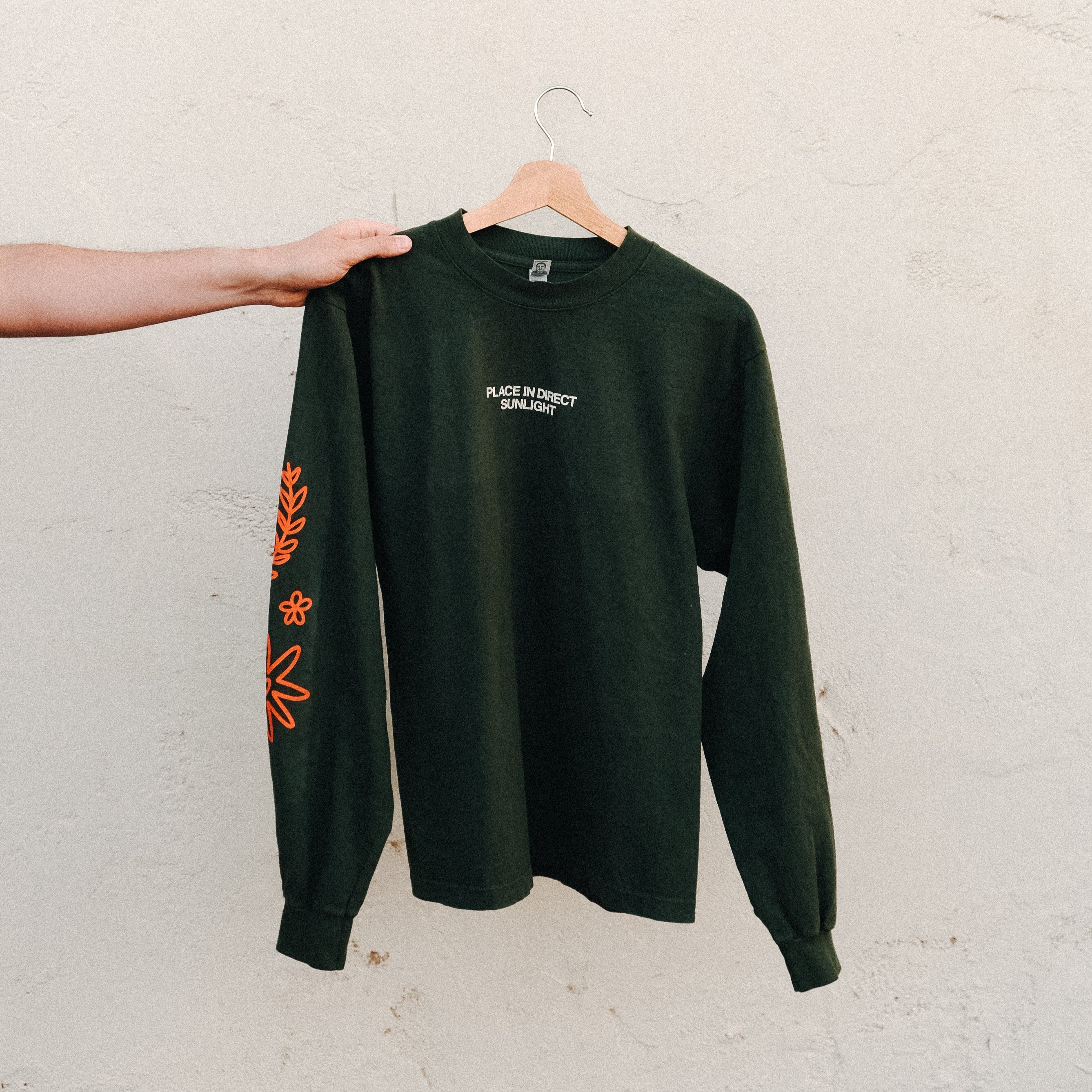 place in direct sunlight - long sleeve