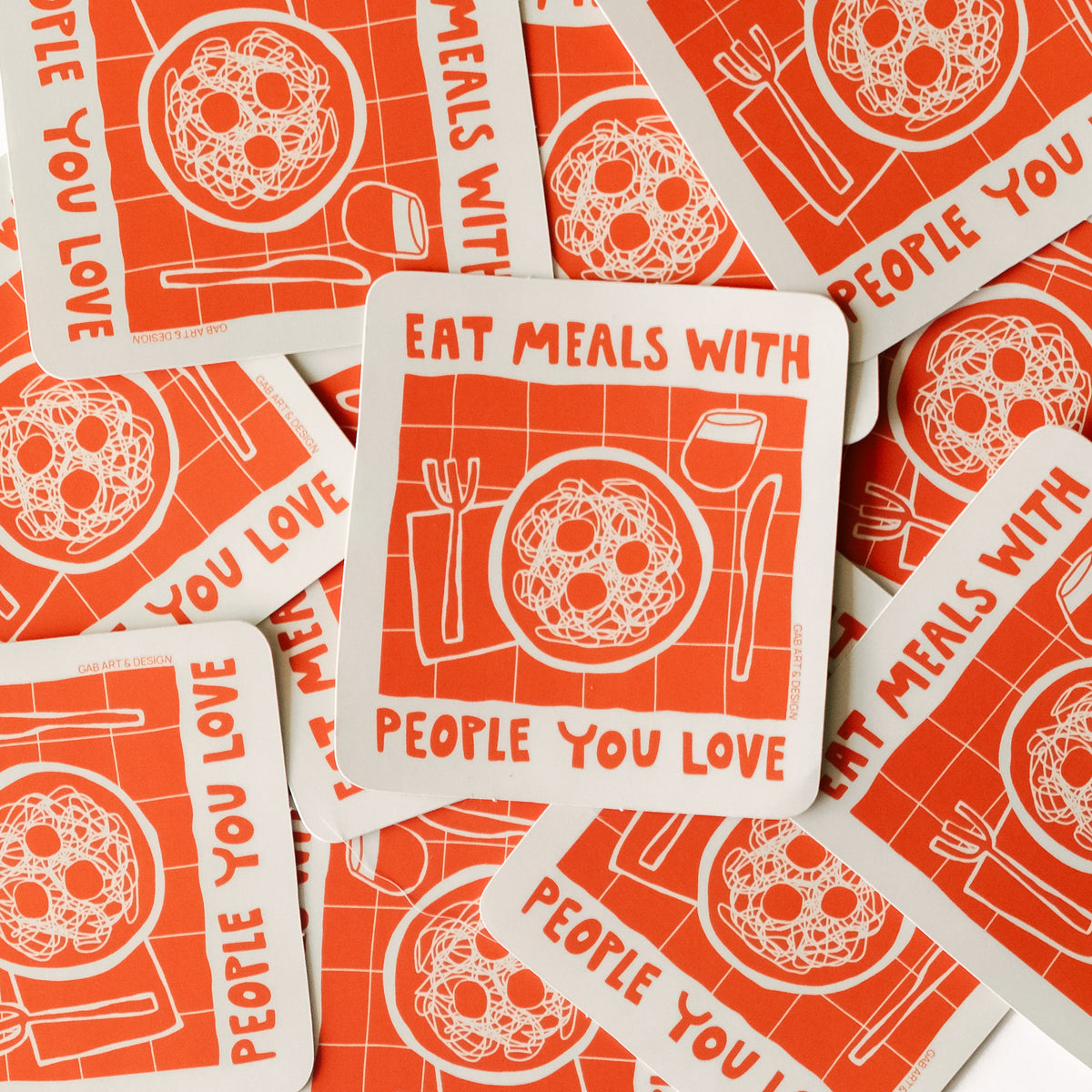 Eating Together Sticker Stickers – gab art & design