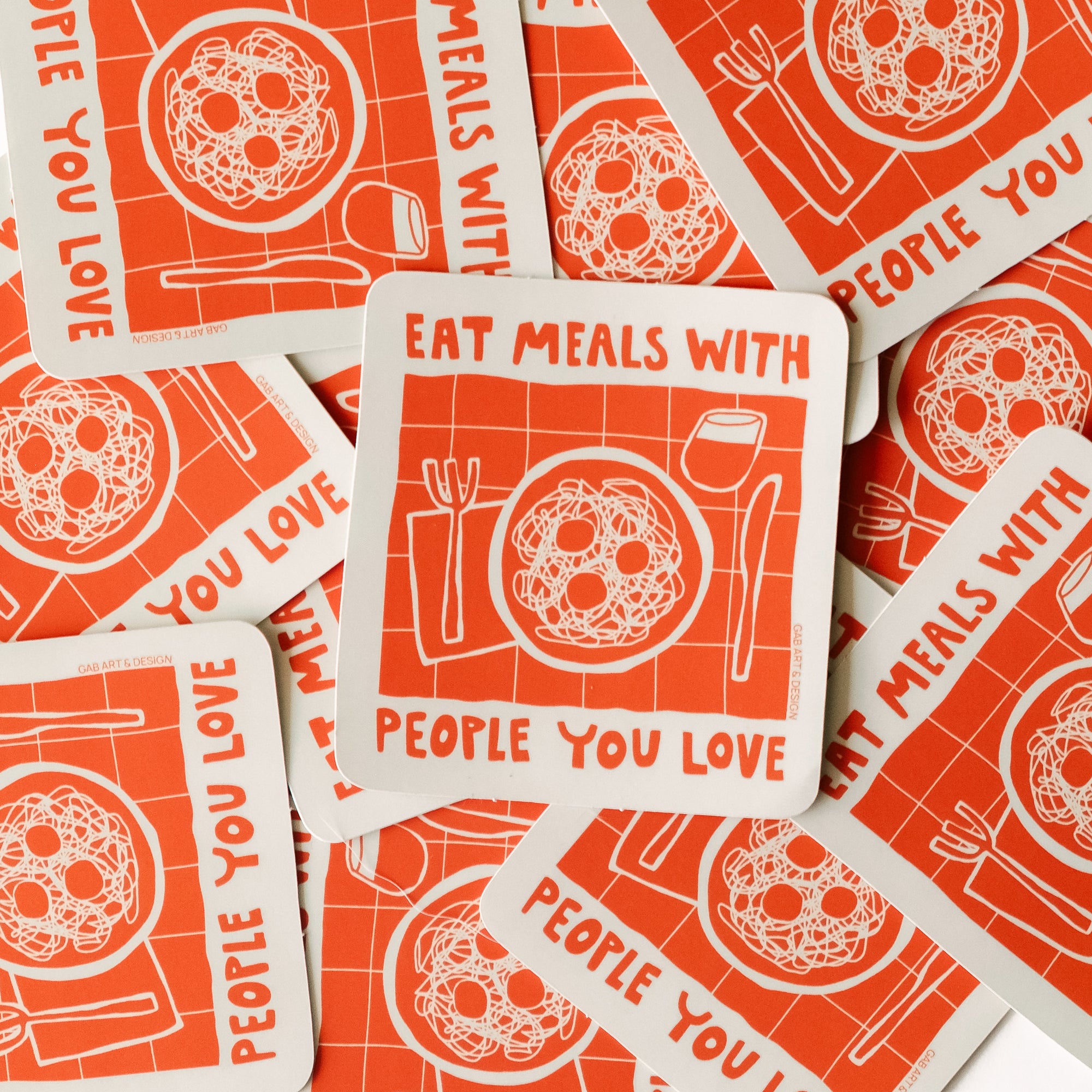 eat meals with people you love sticker