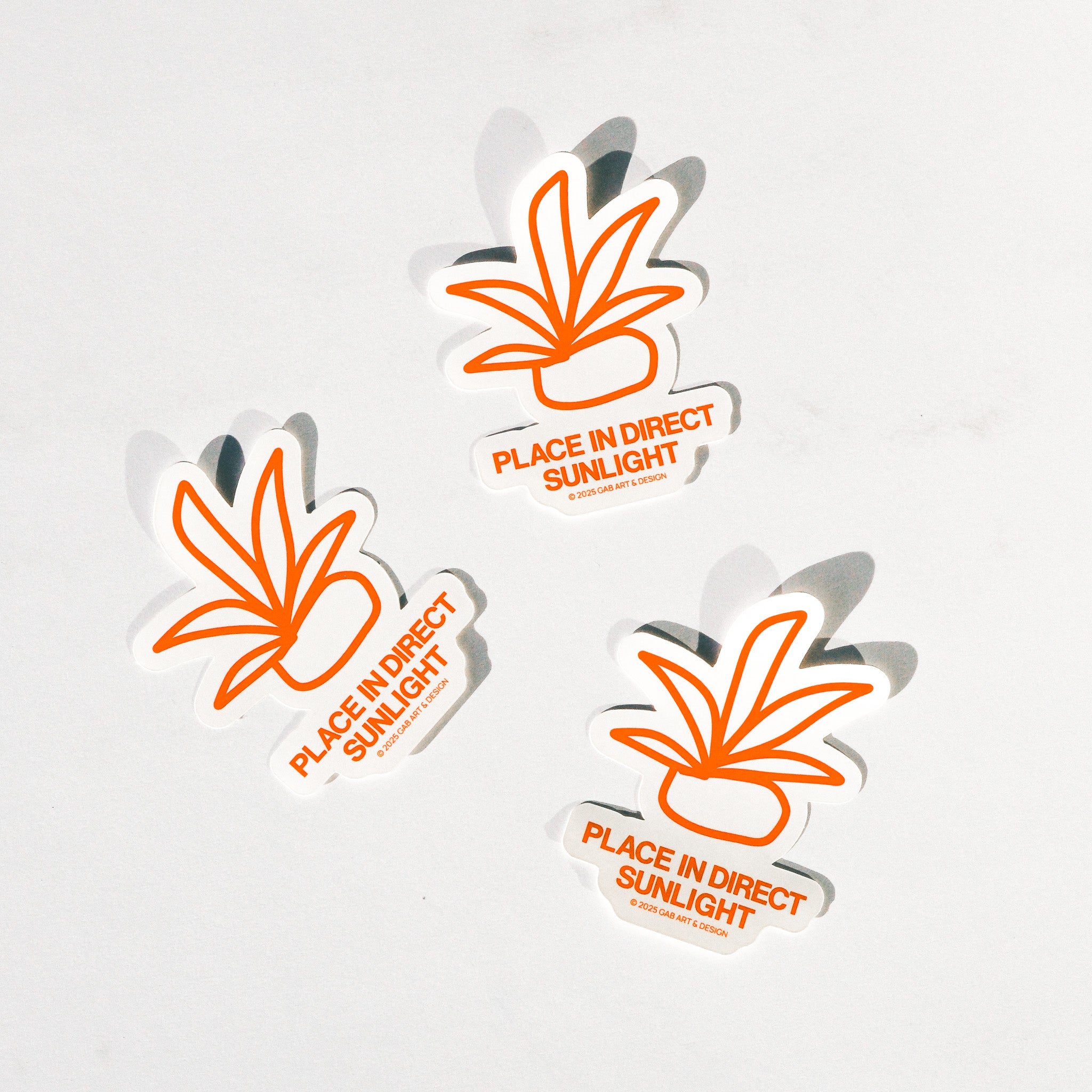 place in direct sunlight sticker