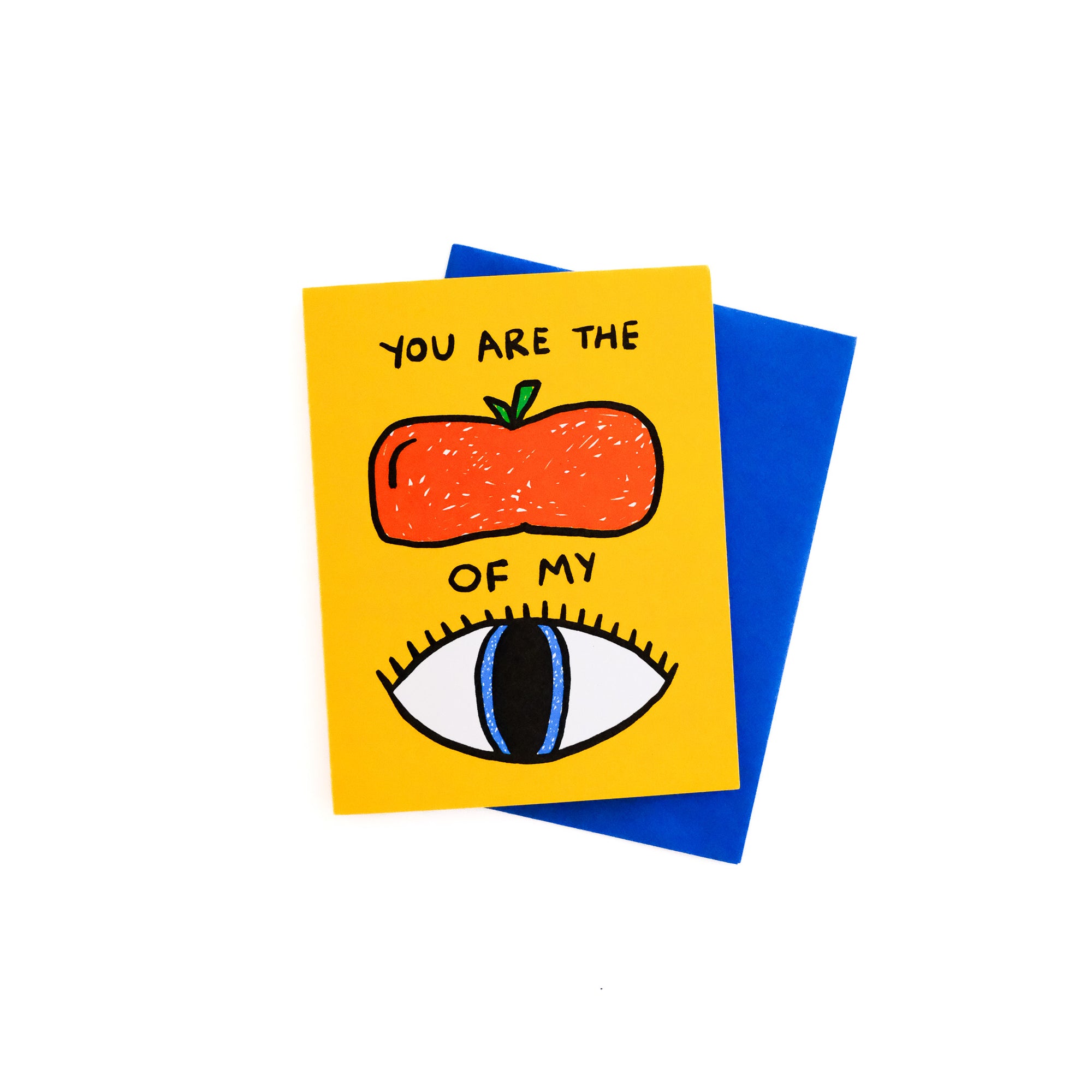 you're the apple of my eye greeting card