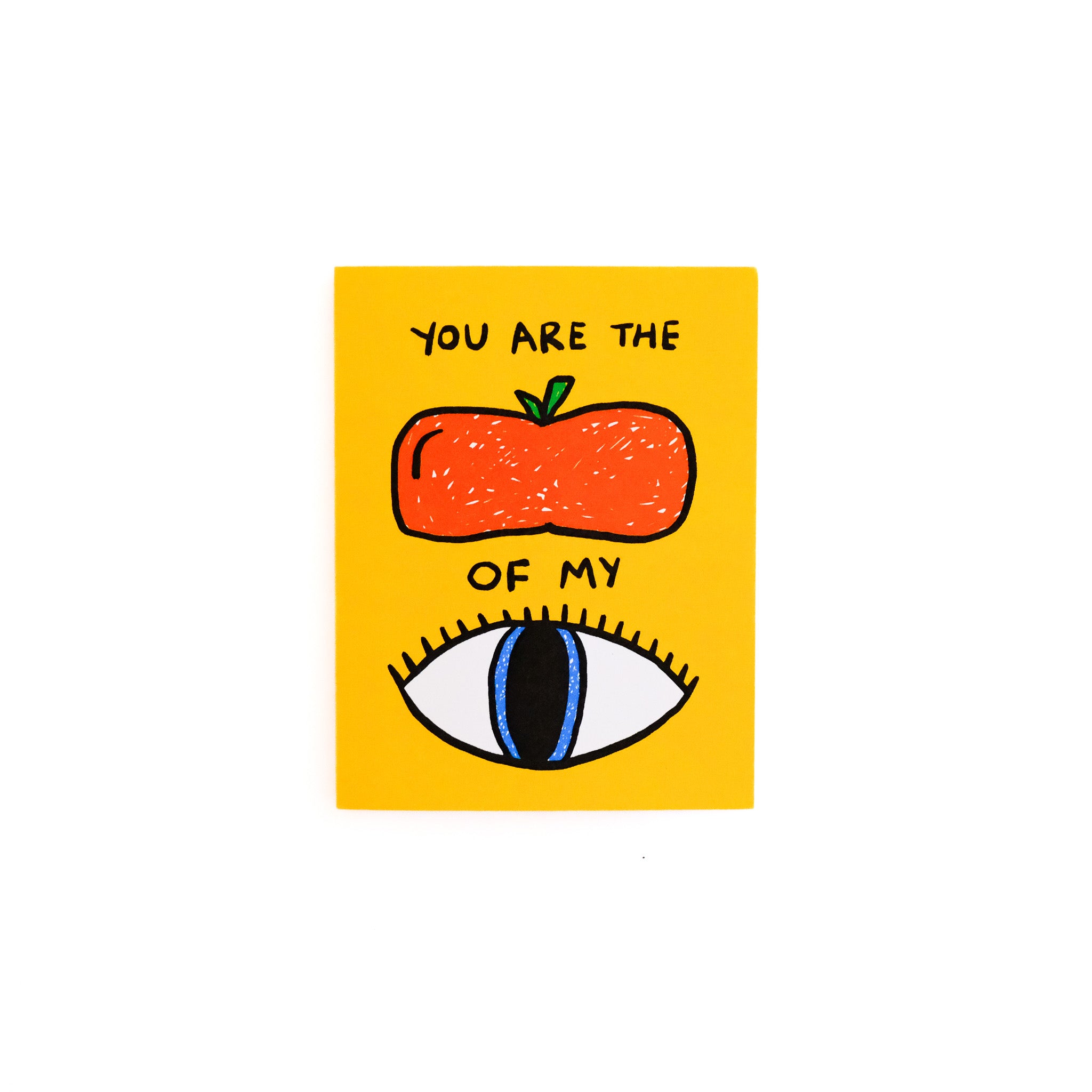 you're the apple of my eye greeting card