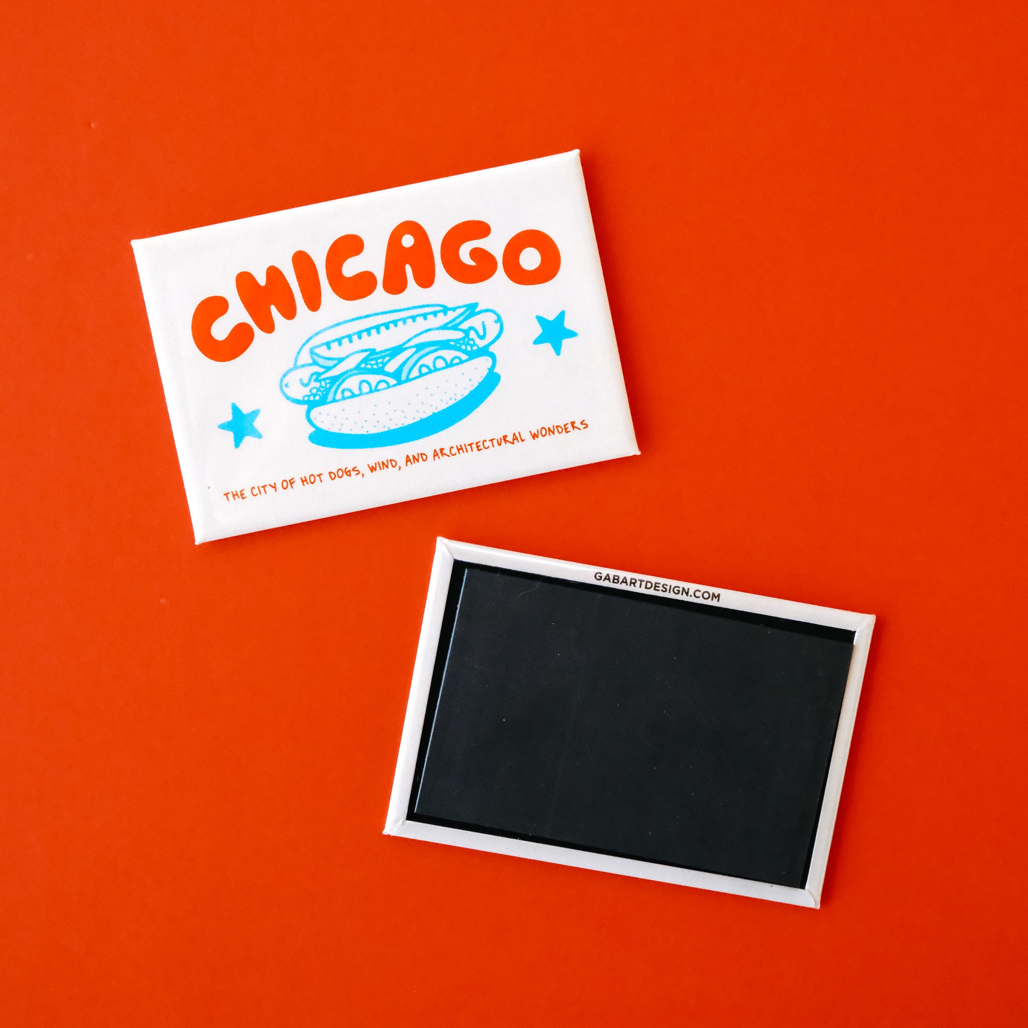Chicago hot dog magnet