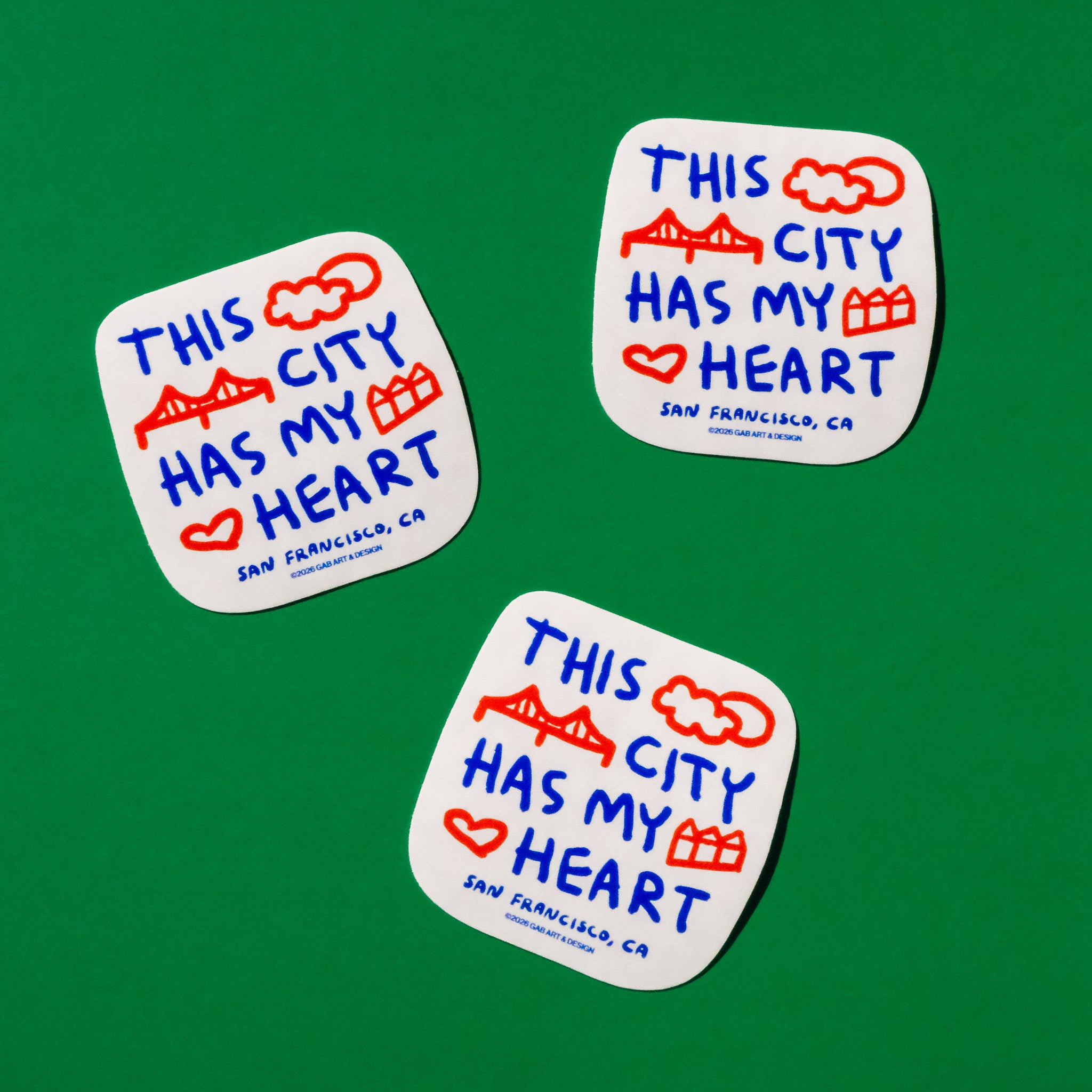 this city has my heart / san francisco sticker