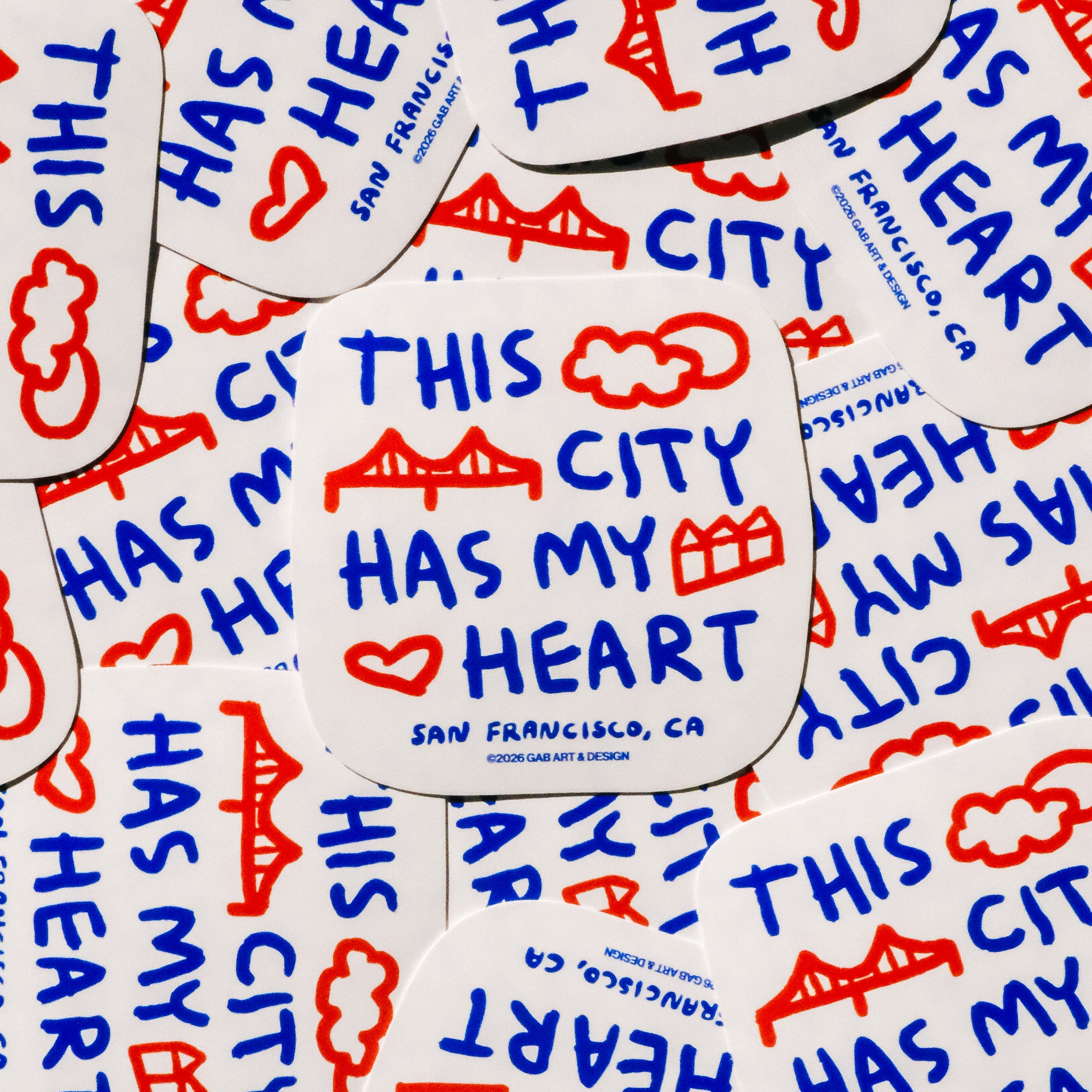 this city has my heart / san francisco sticker