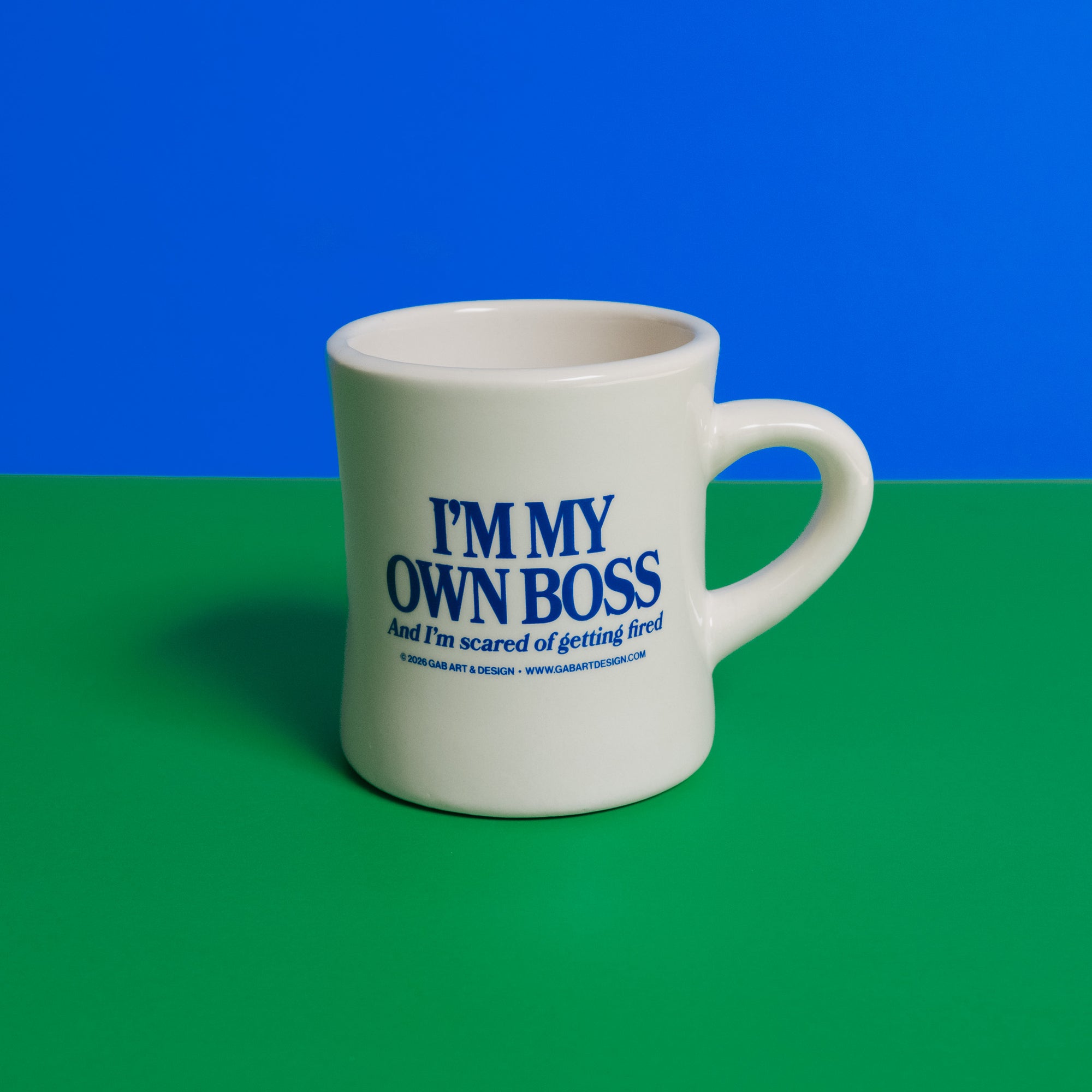 I'm my own boss - diner mug