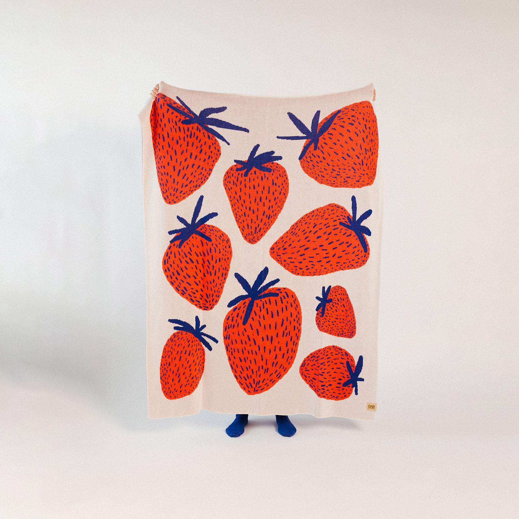 strawberry knit blanket