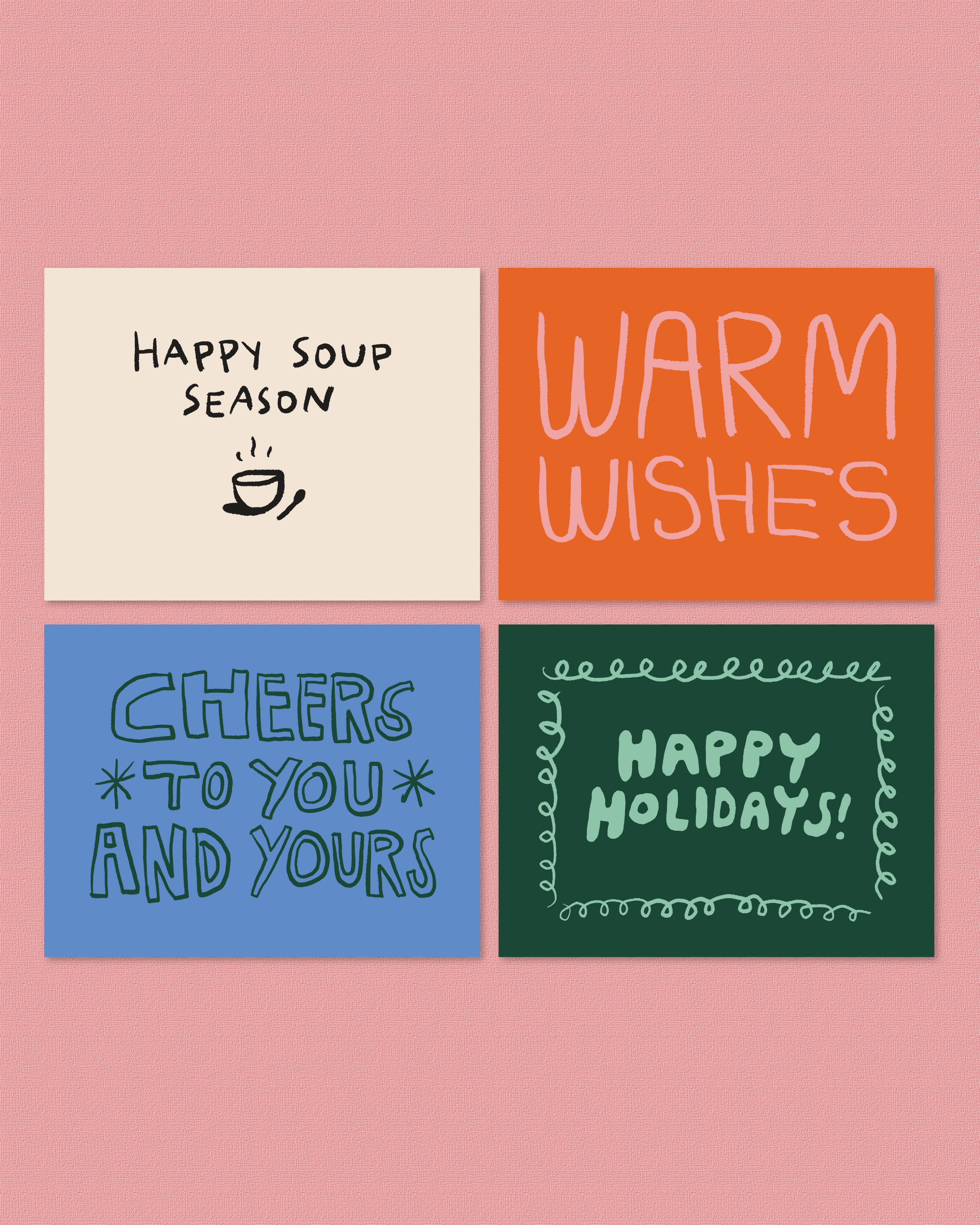 holiday greeting card pack! (pack of 8)