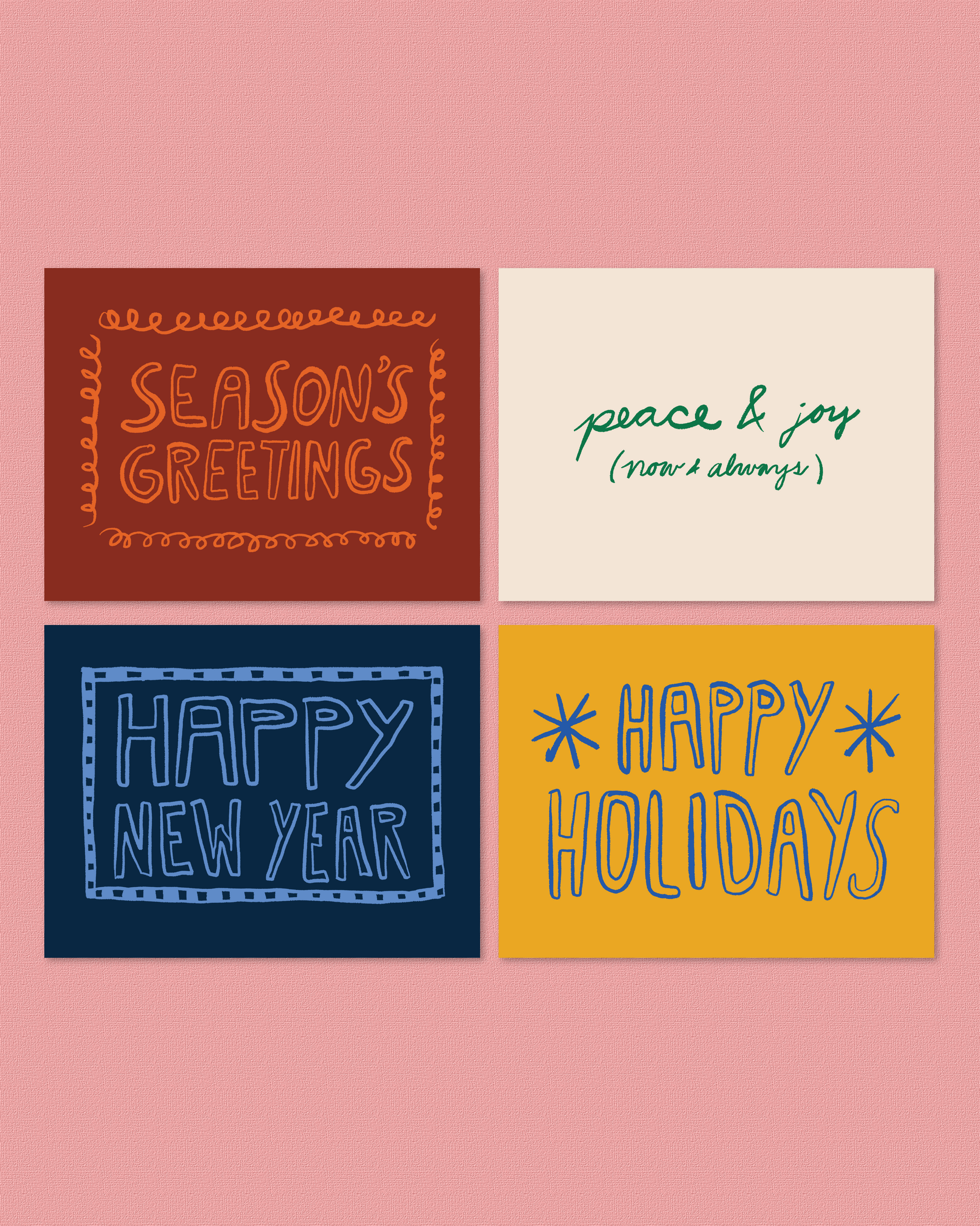 holiday greeting card pack! (pack of 8)