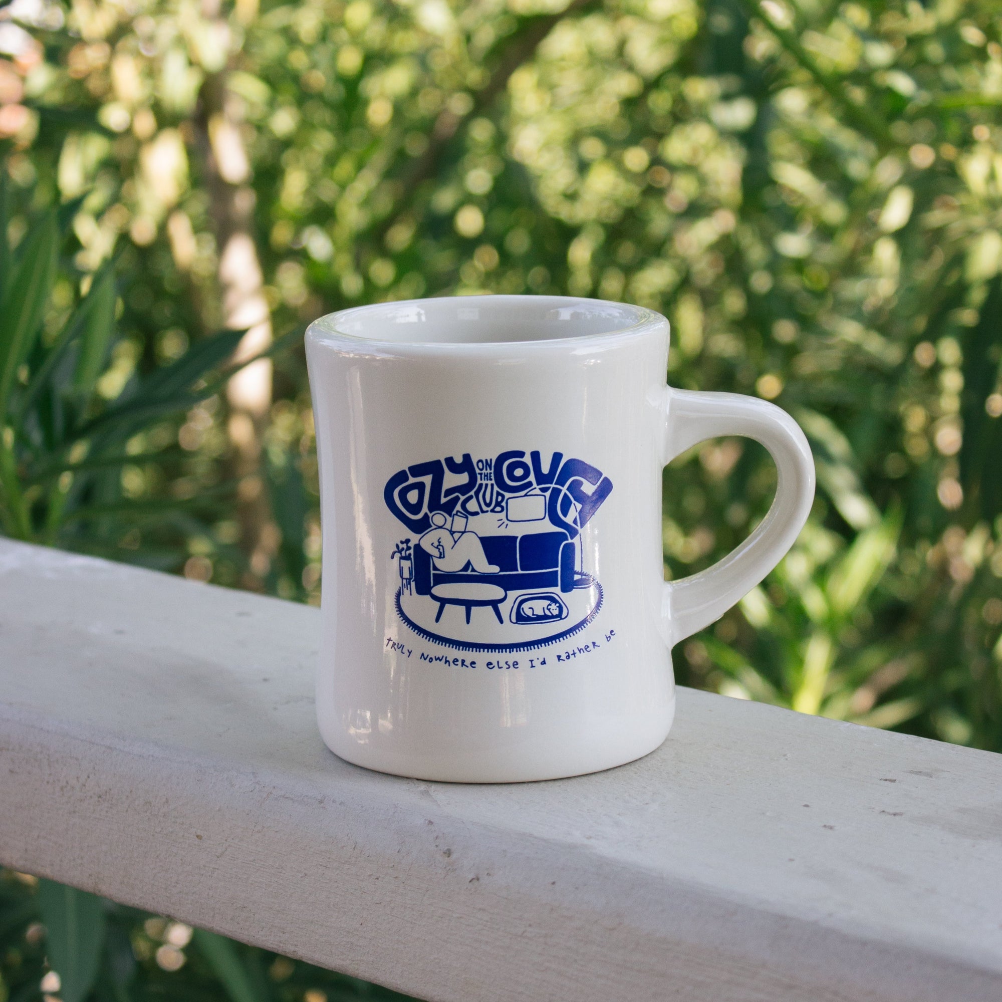 cozy on the couch club - diner mug