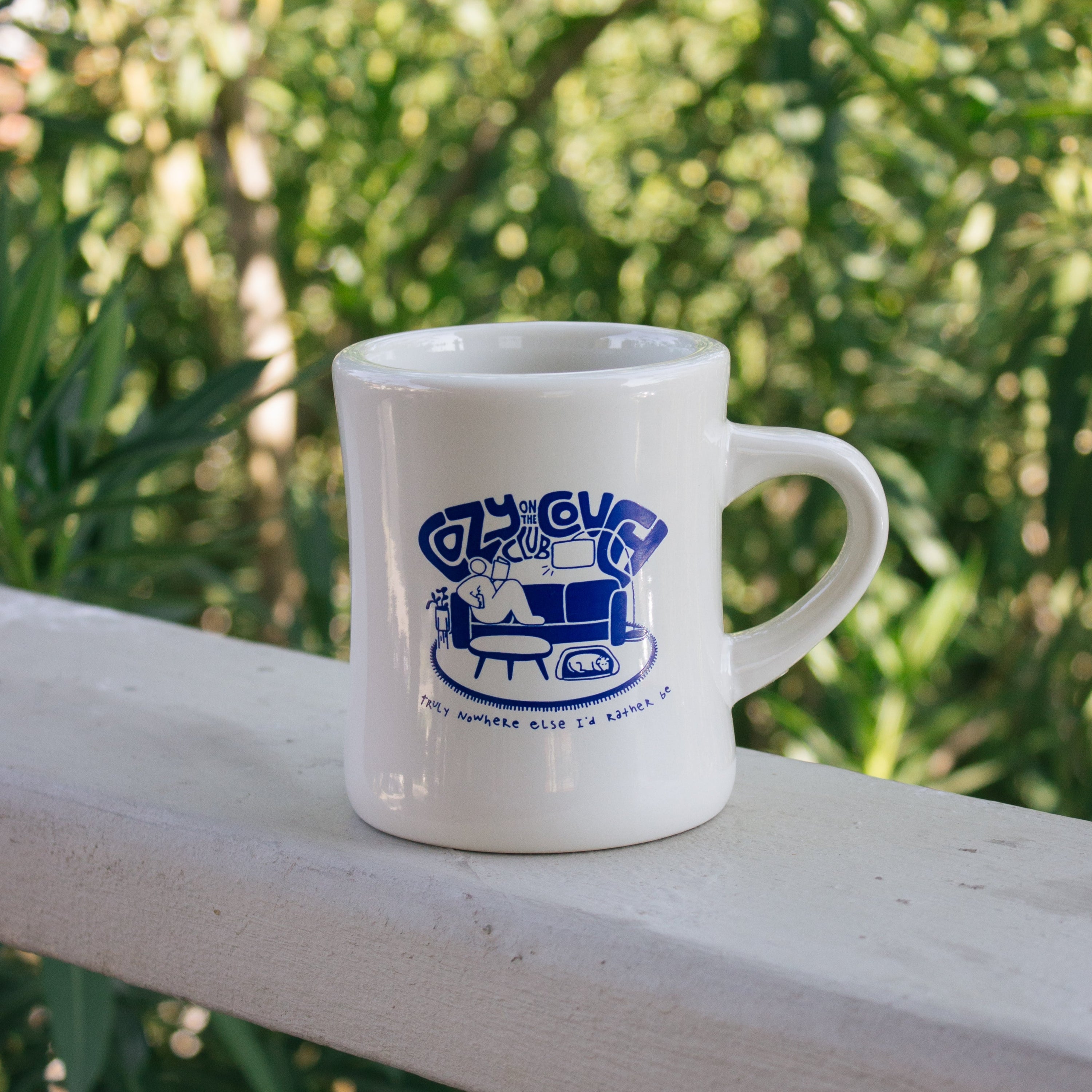 cozy on the couch club - diner mug