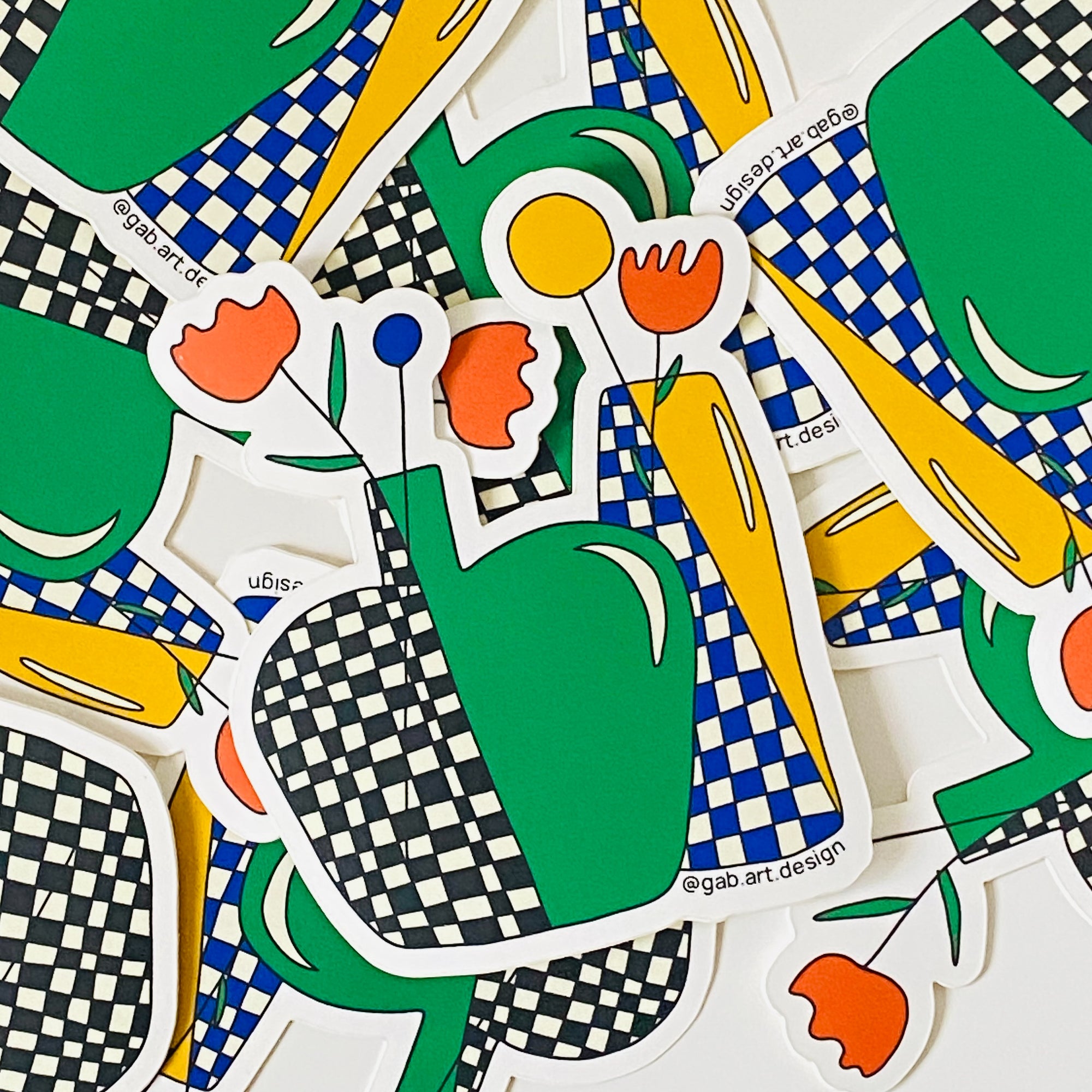 flowers in vases sticker