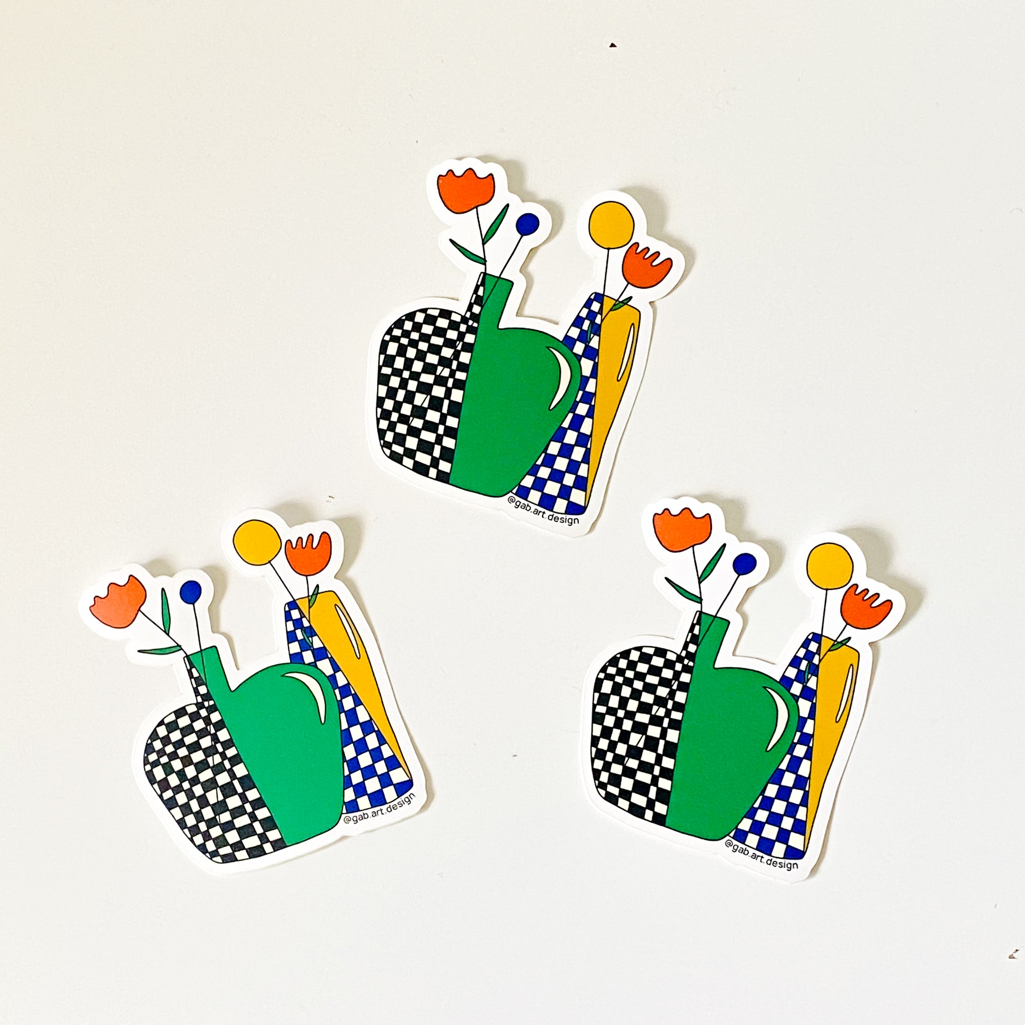 flowers in vases sticker