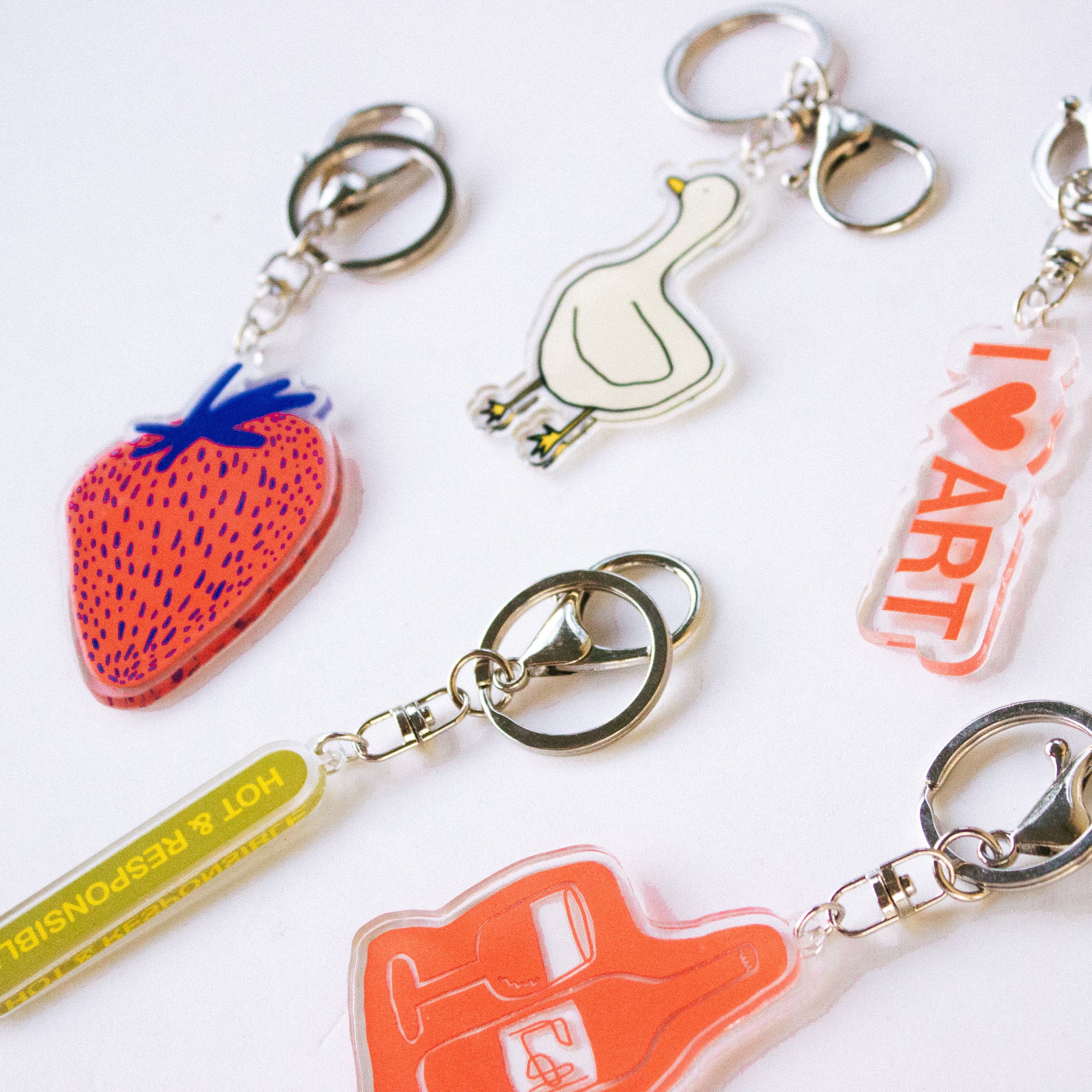 strawberry keychain