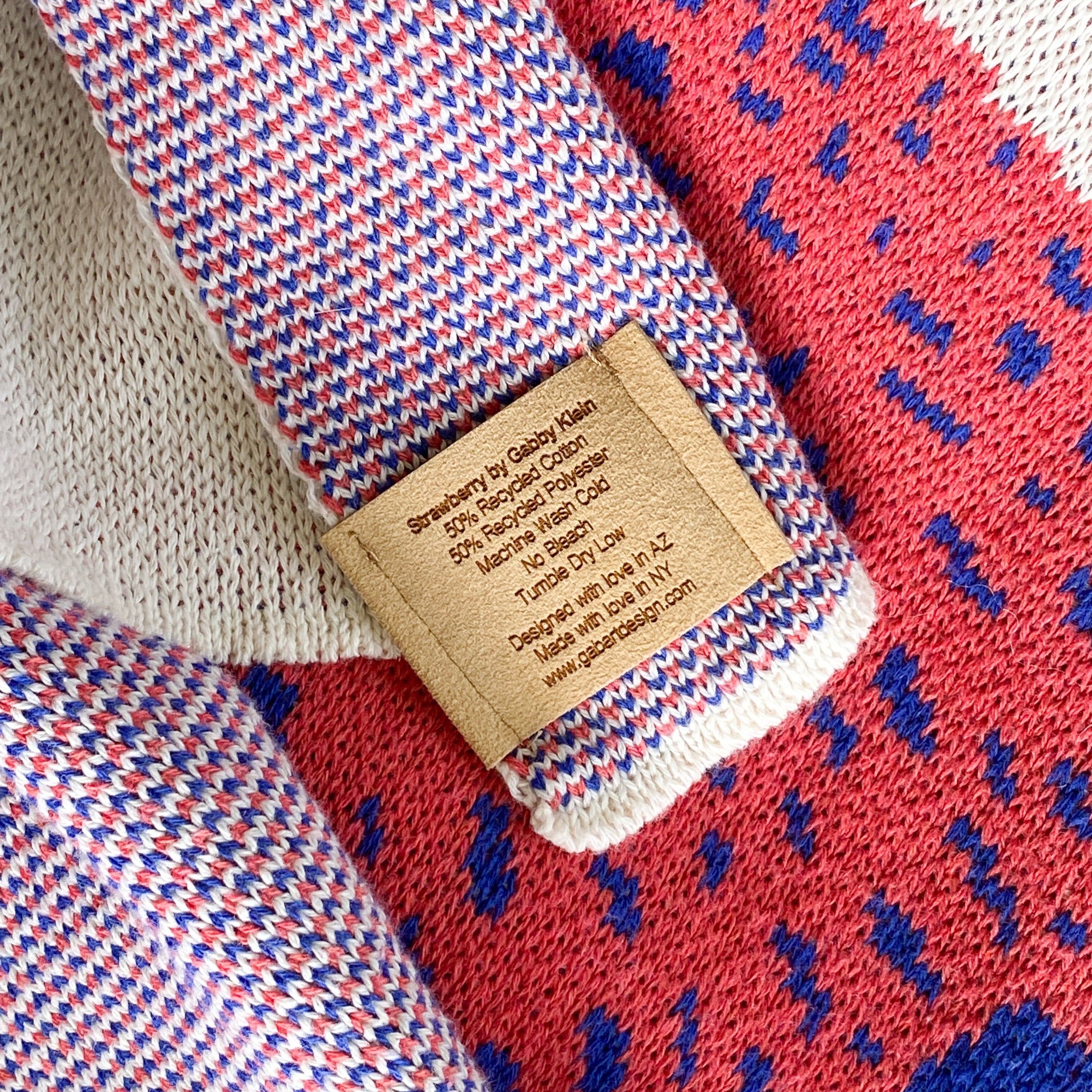strawberry knit blanket