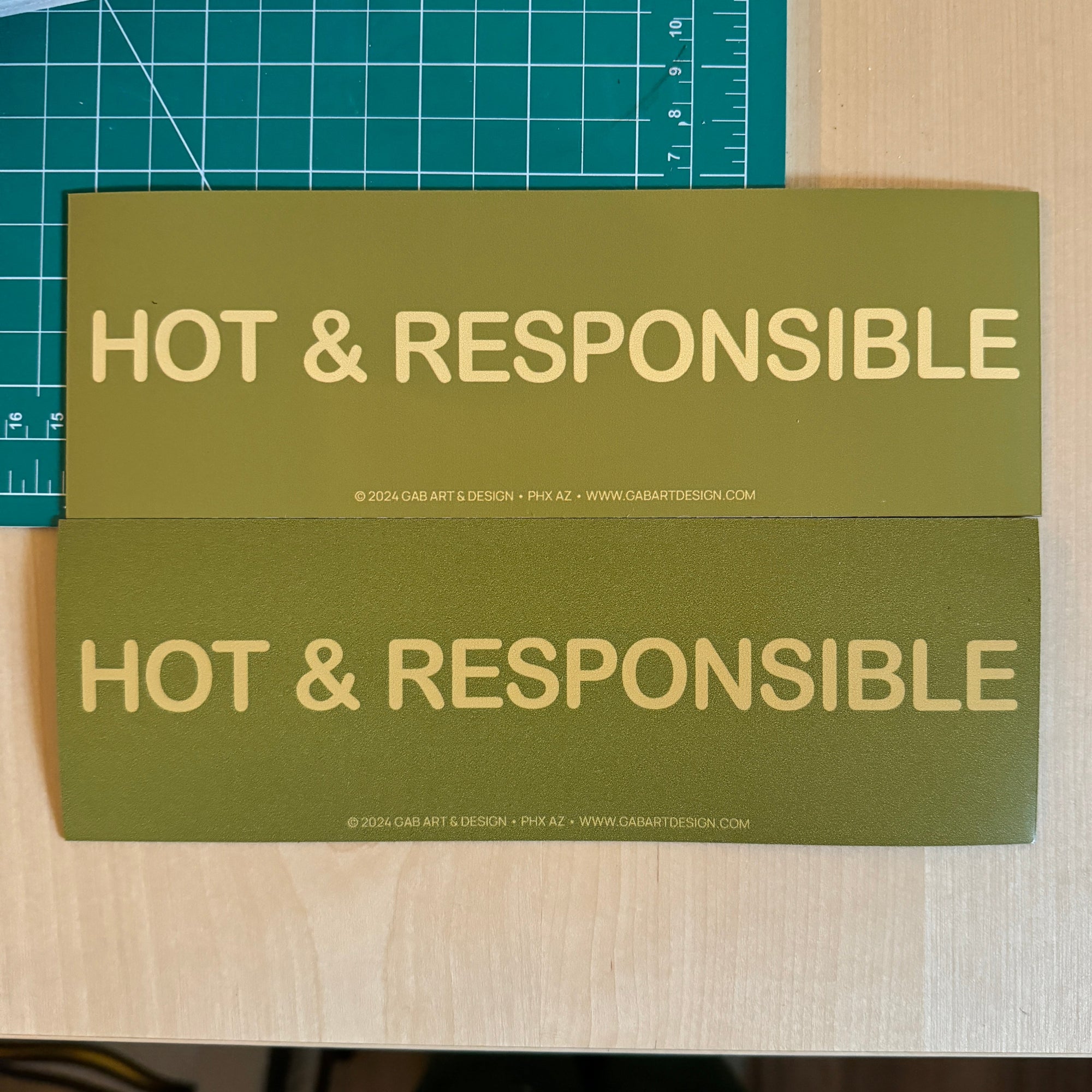 hot & responsible bumper magnet *misprint*