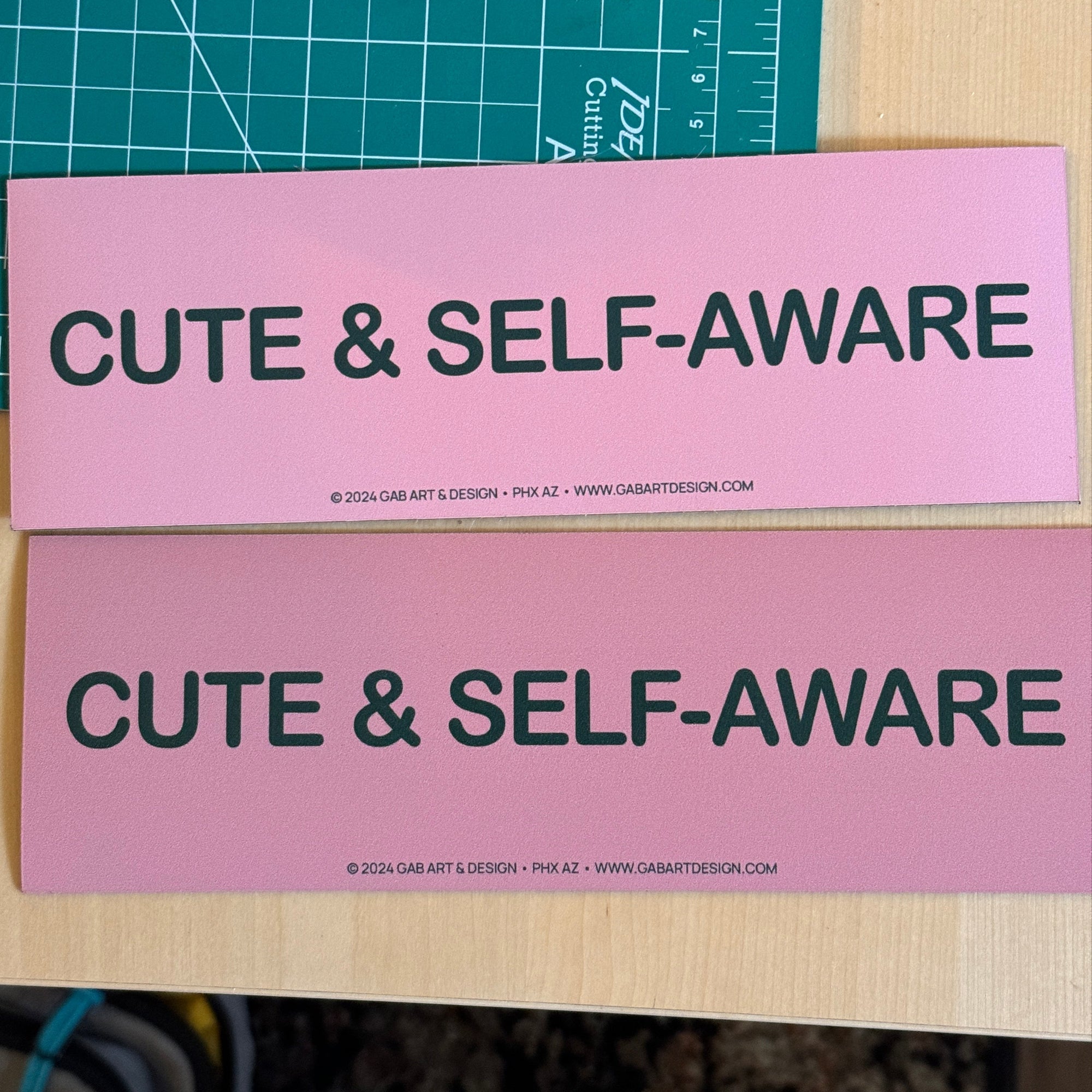 cute & self-aware bumper magnet *misprint*