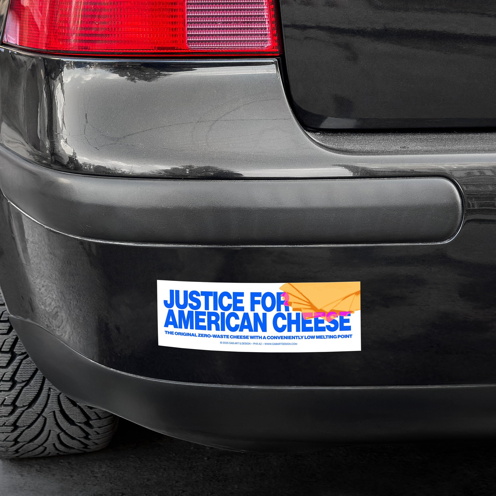 justice for american cheese bumper sticker