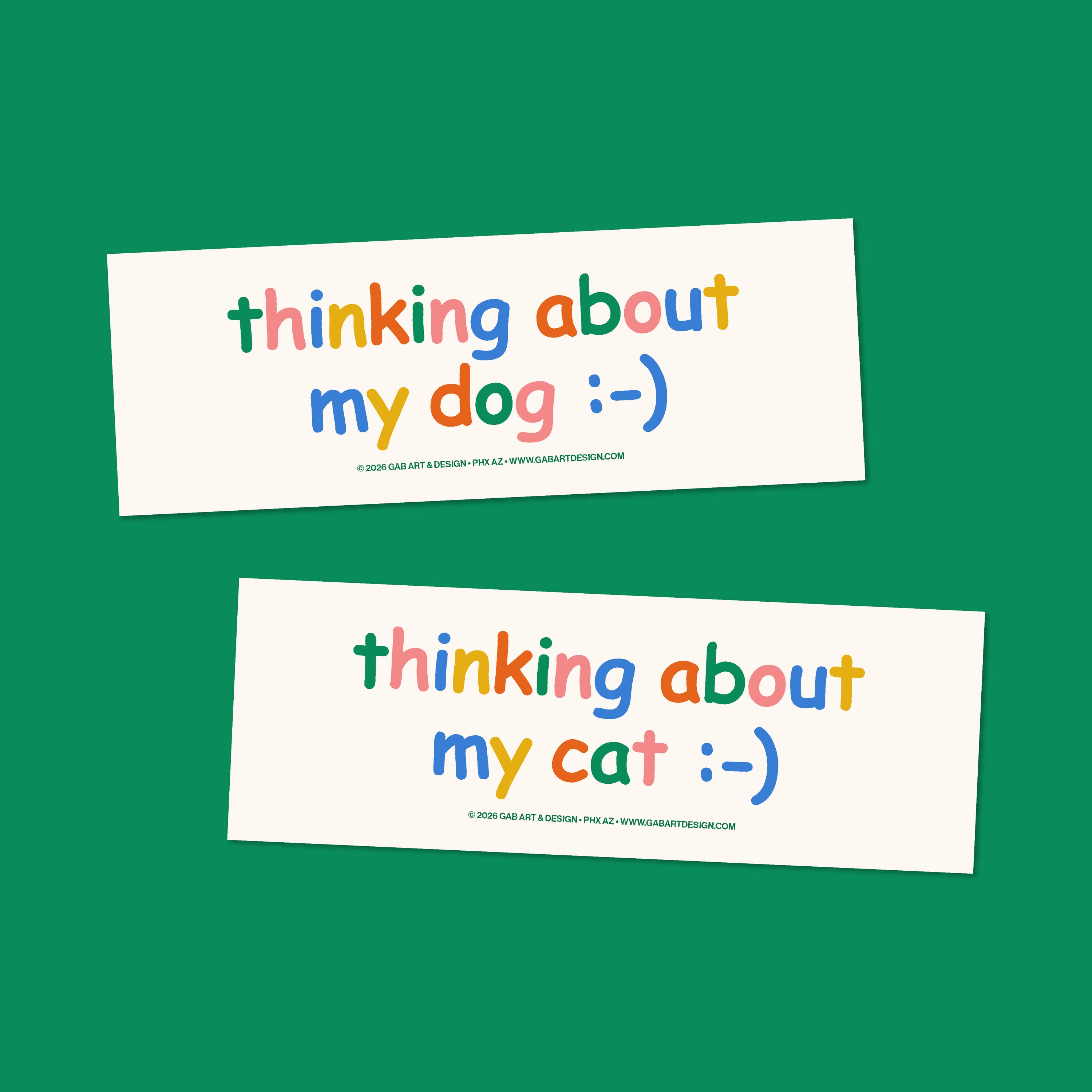 thinking about my dog bumper sticker / magnet
