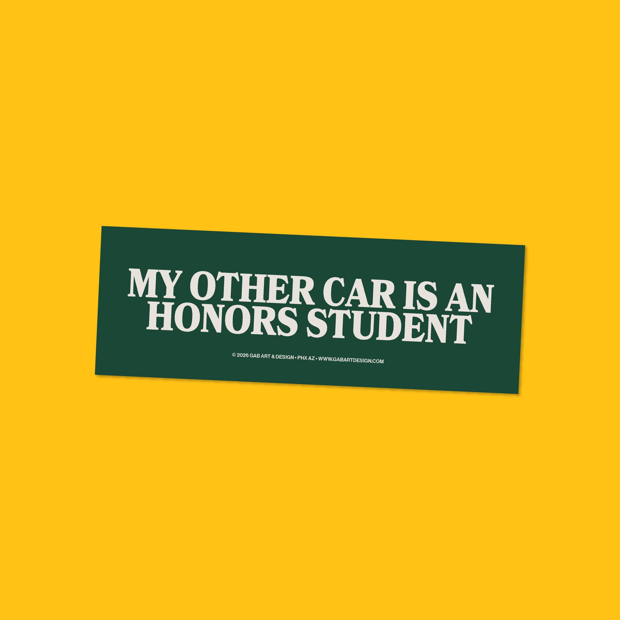 my other car is an honors student bumper sticker / magnet