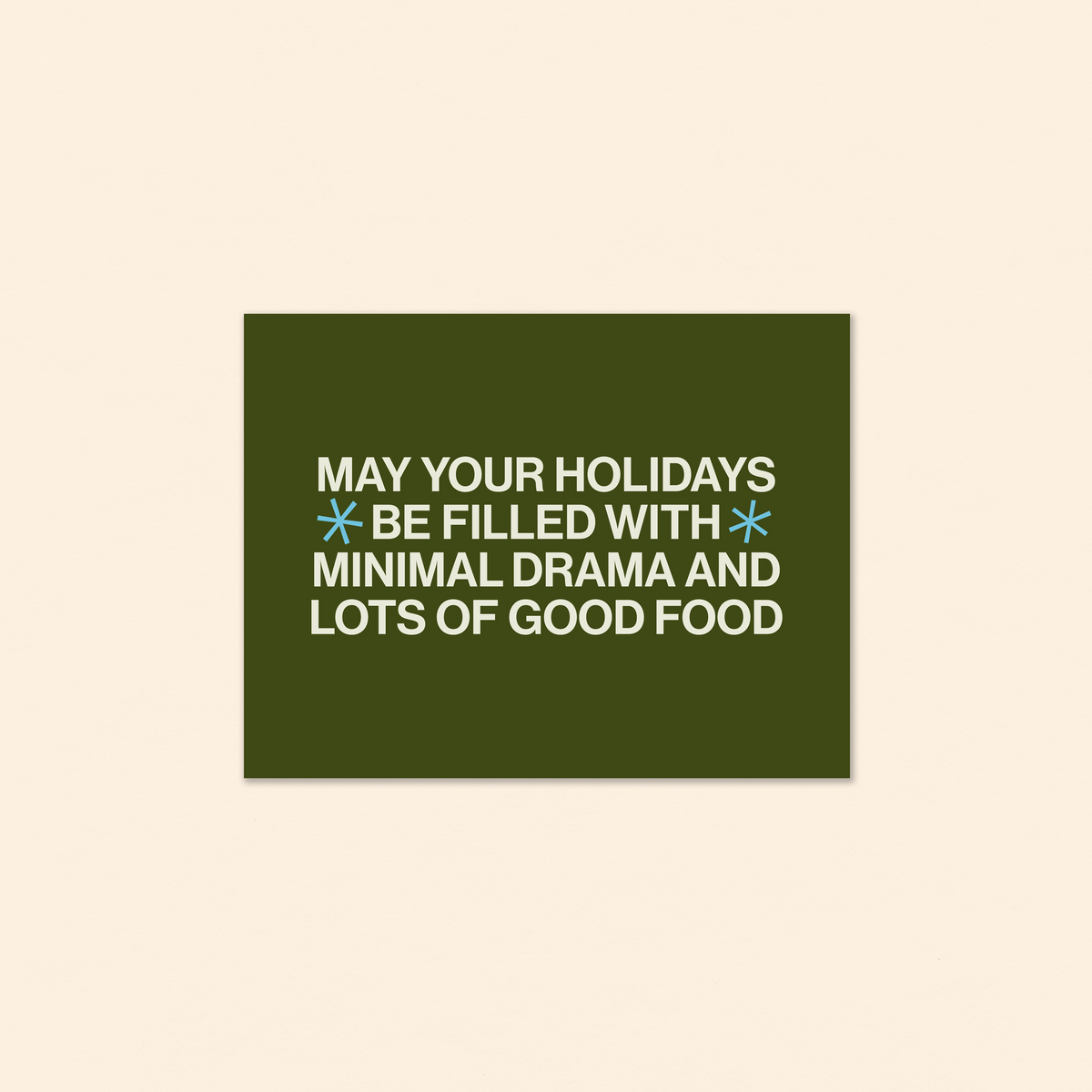 holiday drama greeting card