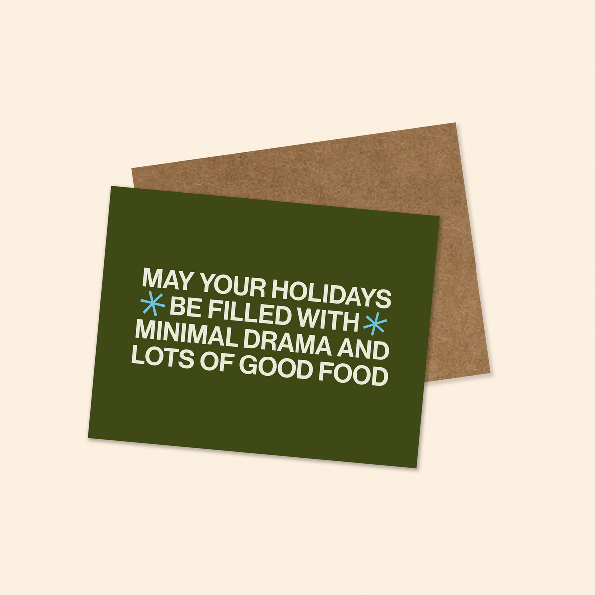 holiday drama greeting card