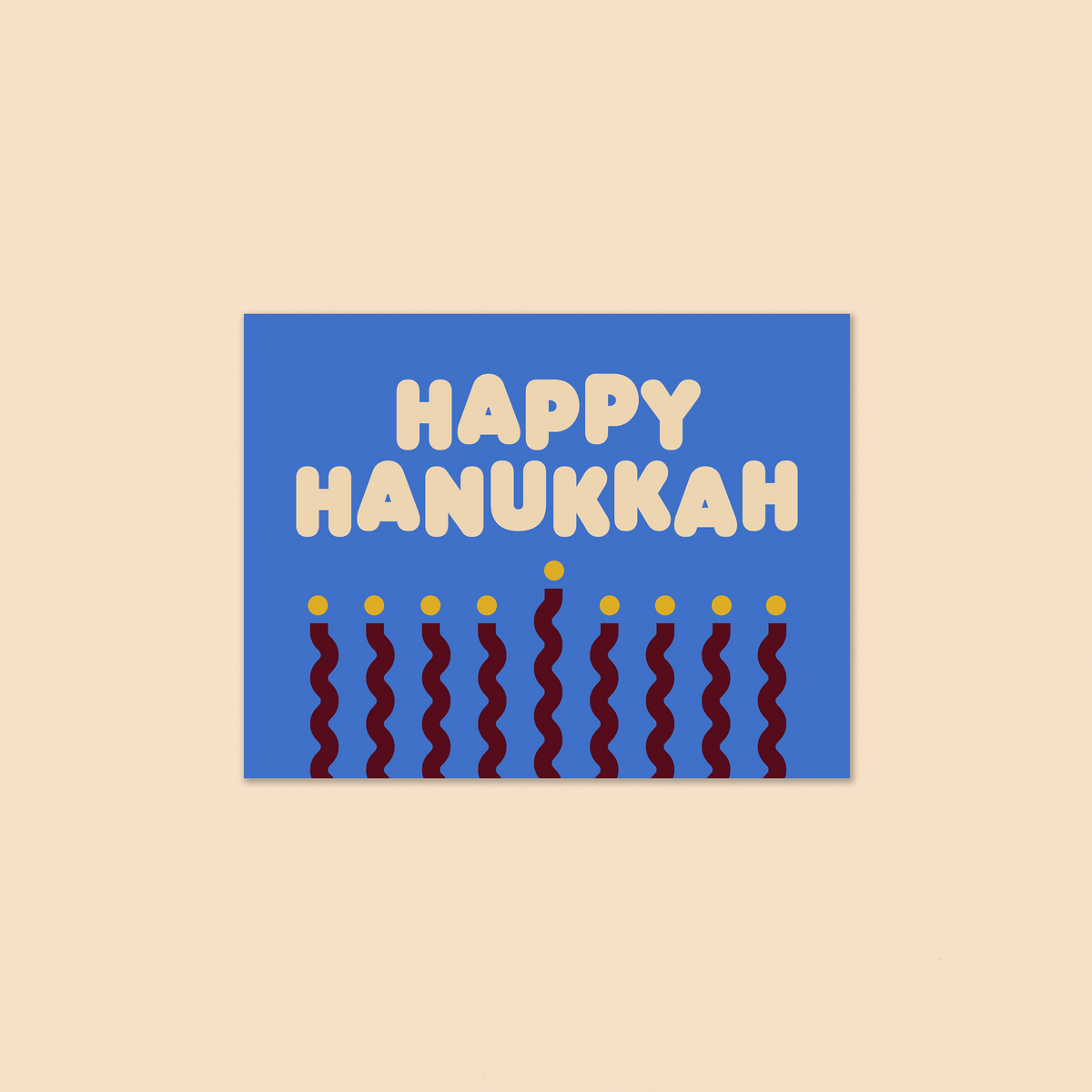 happy hanukkah greeting card